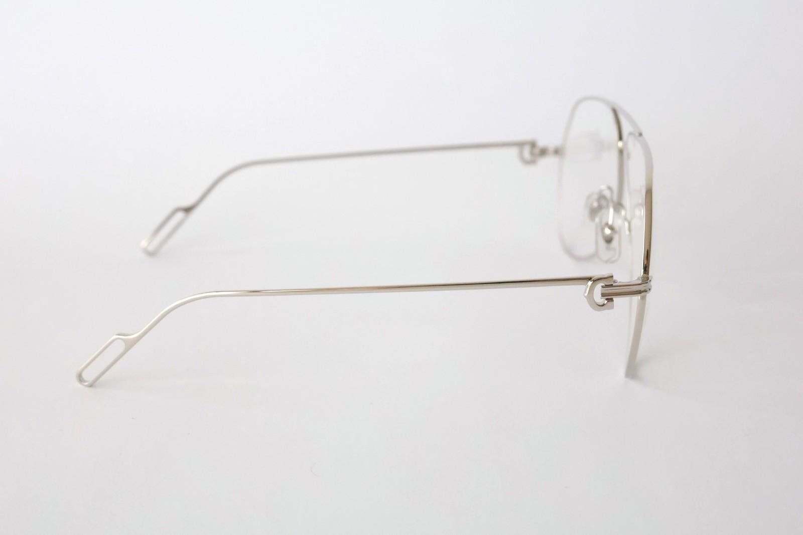 Cartier New Cartier optical eyeglasses CT0116O 002 silver aviator Size ONE SIZE - 6 Thumbnail