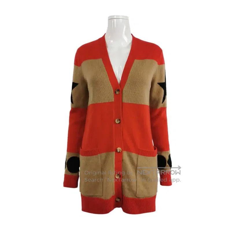 Max Mara MaxMara Red Wool Blend Cardigan with Logo . Size S / US 4 / IT 40 - 9 Thumbnail