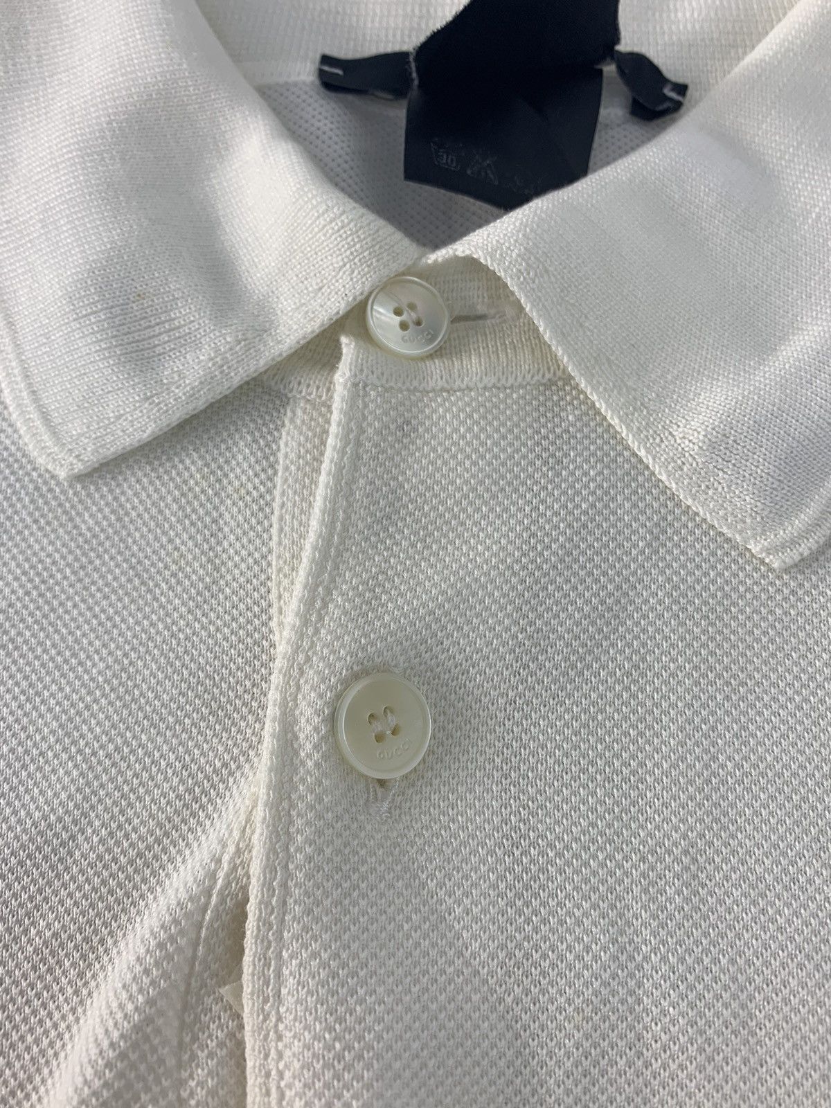 Gucci Hype Gucci White Polo Tee Embroidery G Logo Size US M / EU 48-50 / 2 - 3 Thumbnail