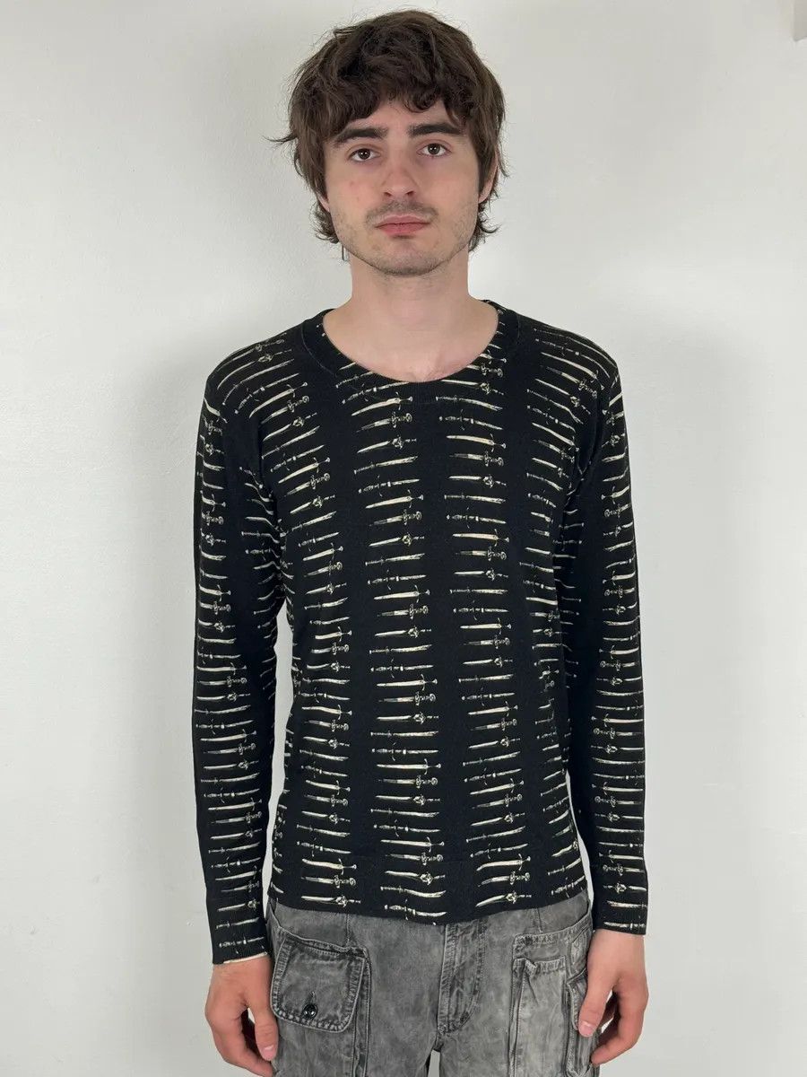 Dolce & Gabbana 2010s Dolce & Gabbana Black Sword Knight Sweater Size US S / EU 44-46 / 1 - 2 Thumbnail