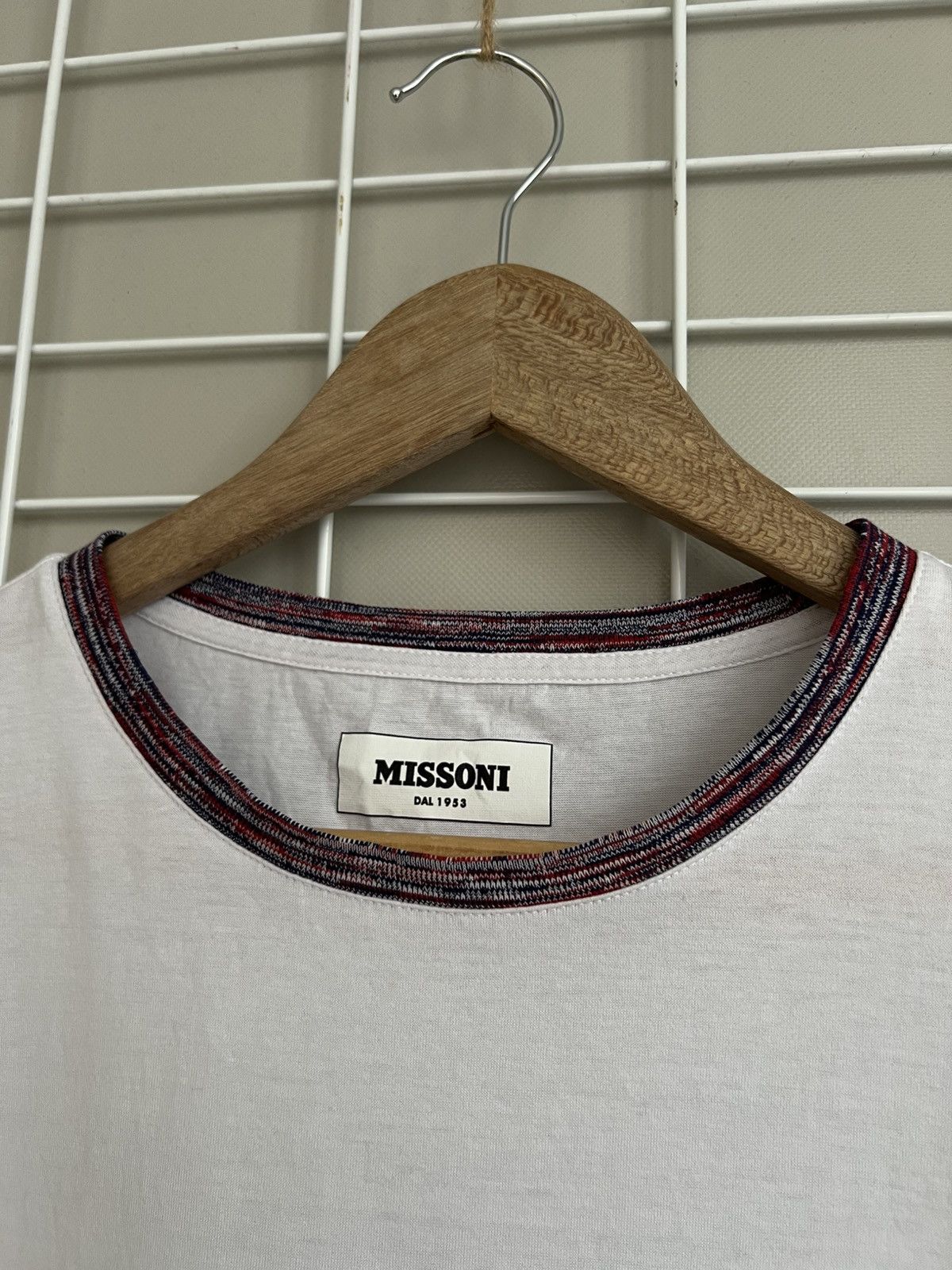 Missoni Missoni Space Dyed Collar T-Shirt Mens Size M Short Sleeve Size US M / EU 48-50 / 2 - 10 Thumbnail