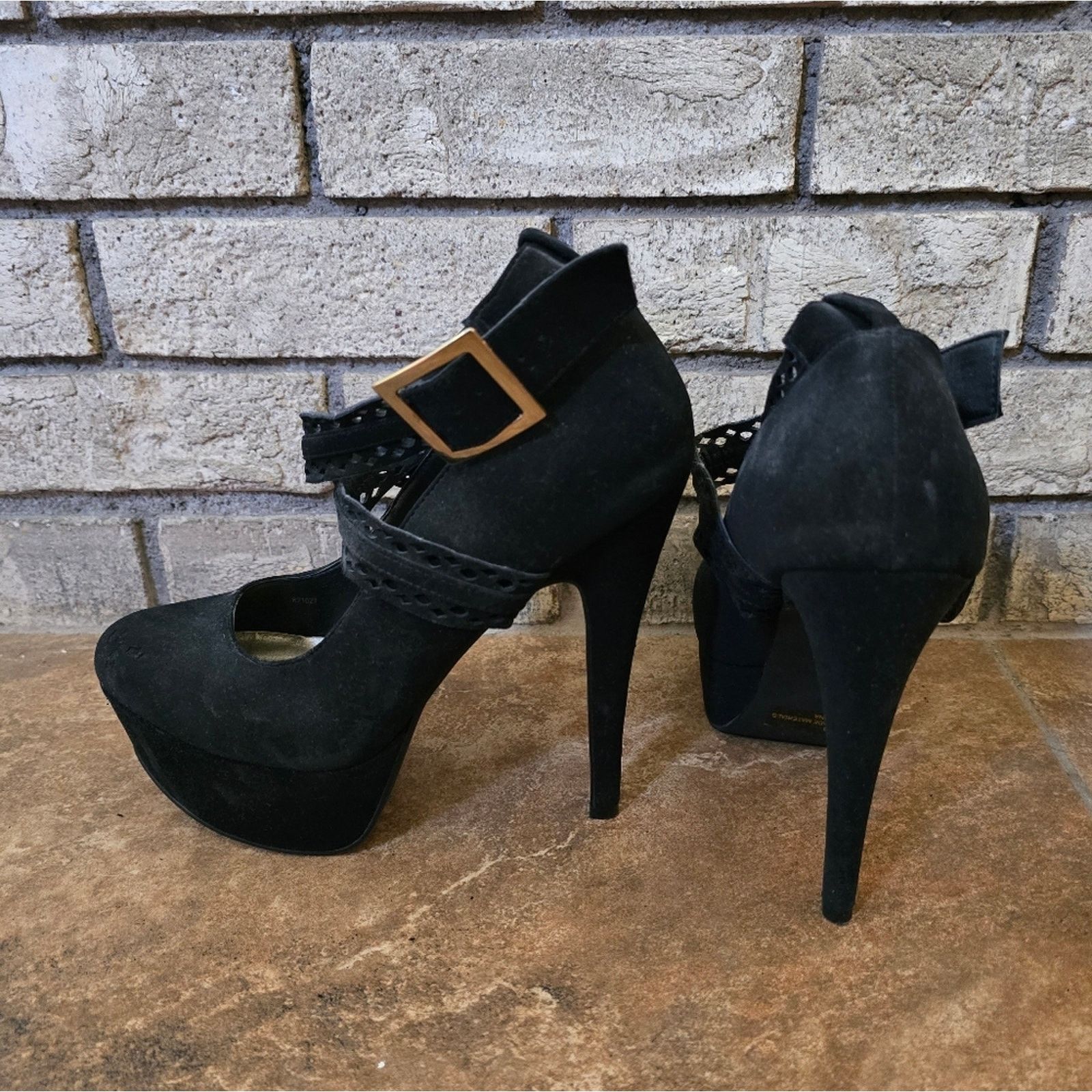 Other Black | CHARLOTTE RUSSE | Penelope Heels Size US 8 / IT 38 - 3 Thumbnail