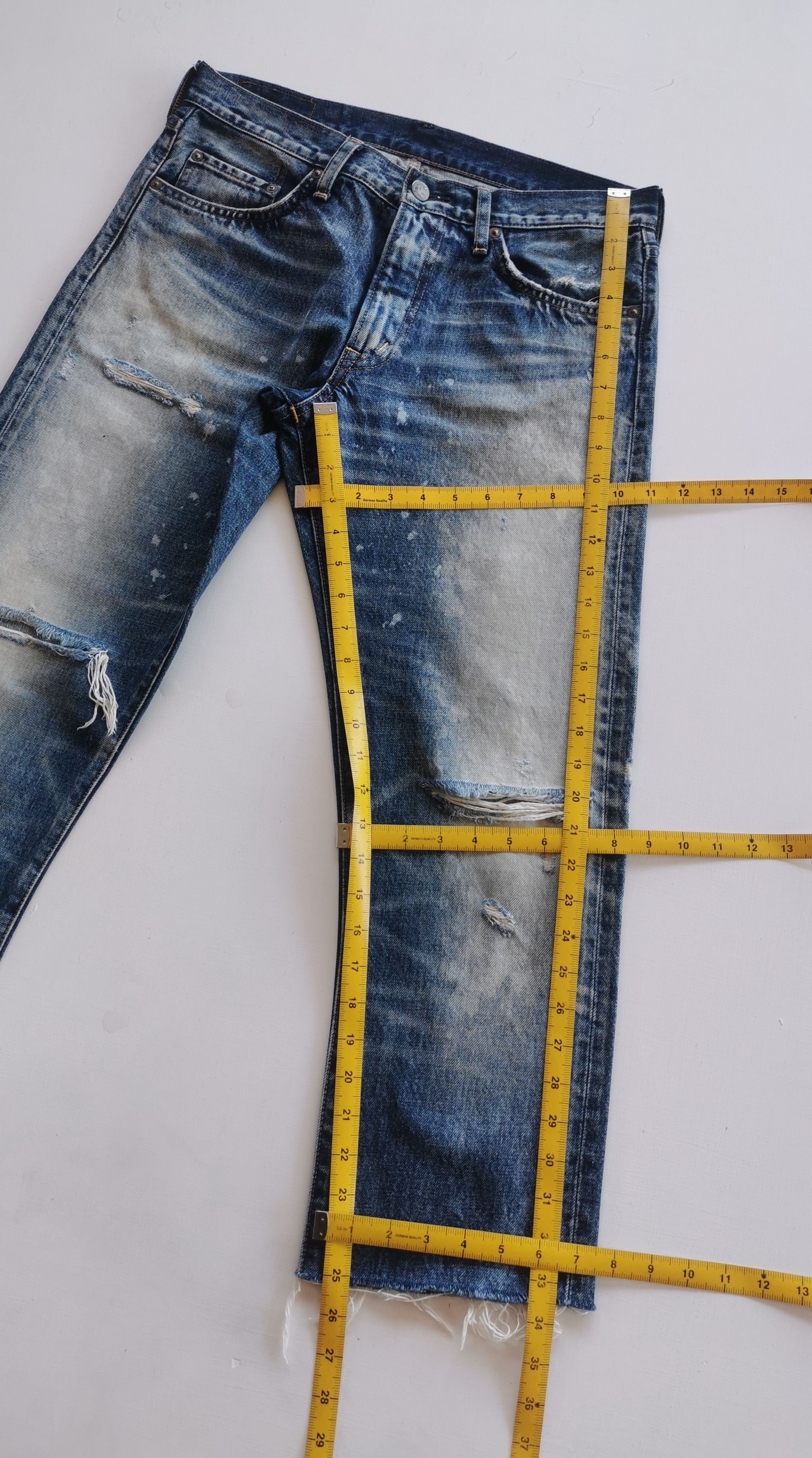 Kapital Distressed Denim Jeans Size US 31 - 4 Thumbnail