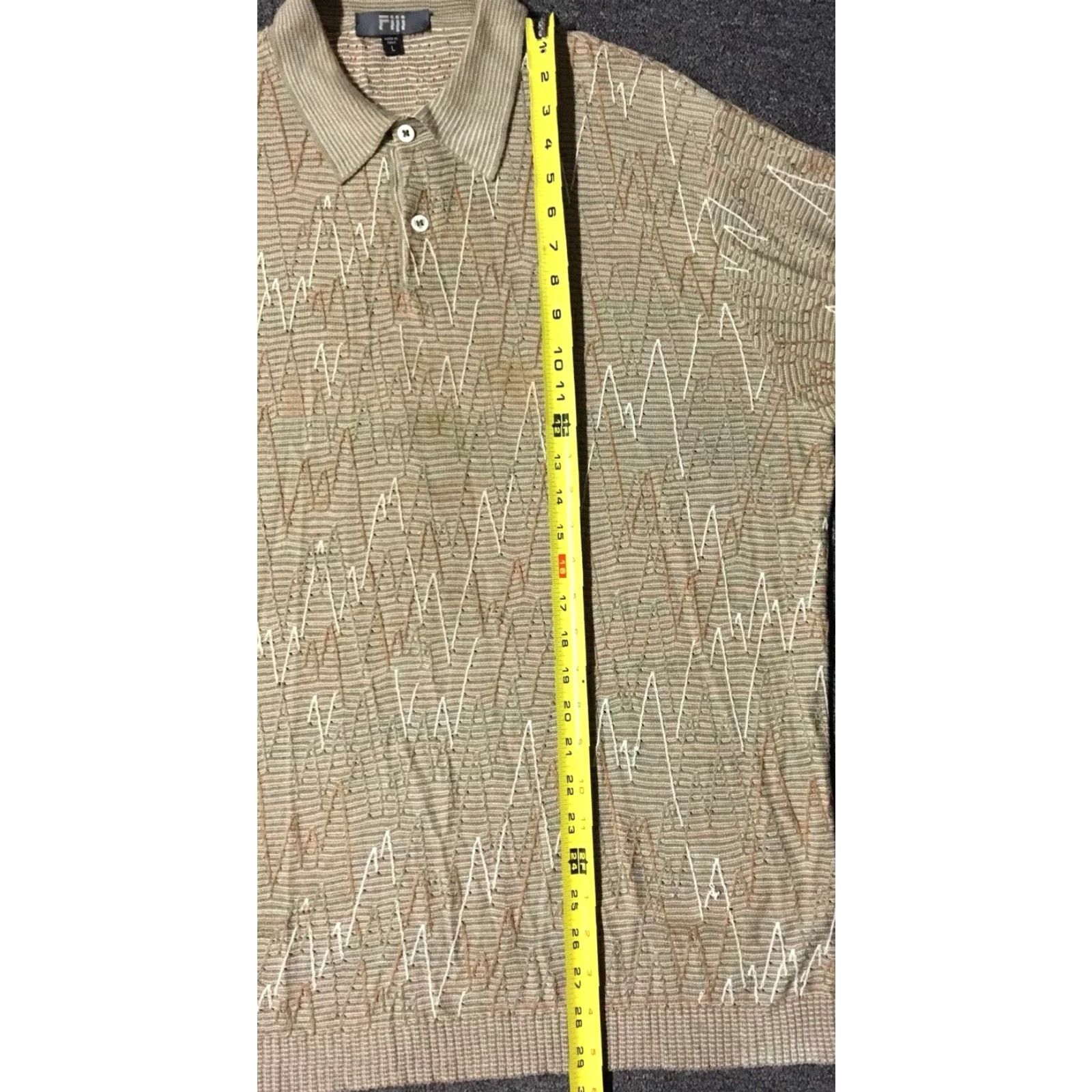 Vintage VINTAGE Fiji Polo Shirt L Brown Striped 90s Sailing Nautical Shirt Mens Size US L / EU 52-54 / 3 - 7 Thumbnail