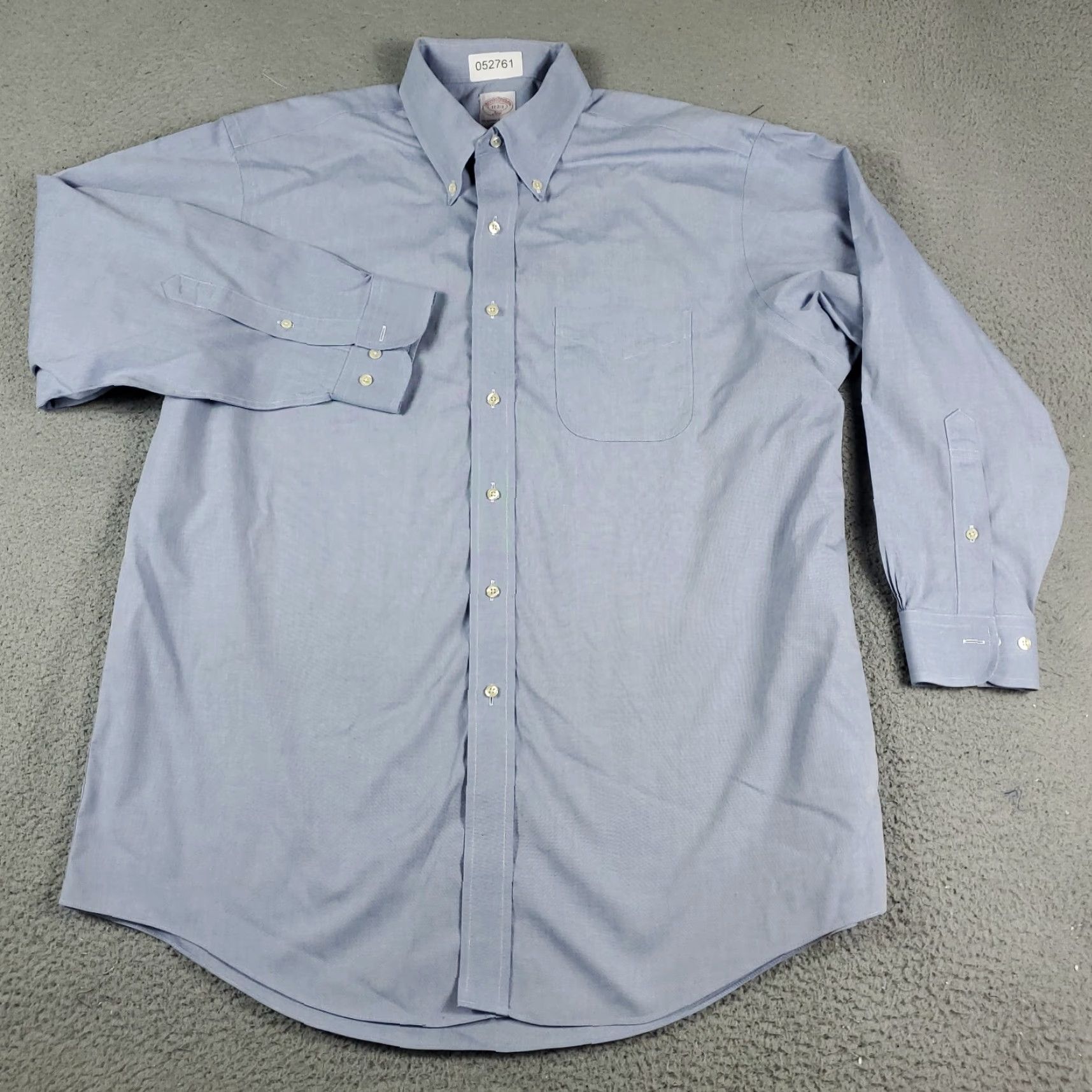 Brooks Brothers Brooks Brothers Shirt Mens 17 Blue Dress Button Up Long Sleeve Dress Shirt Regular Size 17 Blue Brooks Brothers Mens Shirt Size 46R - 2 Thumbnail