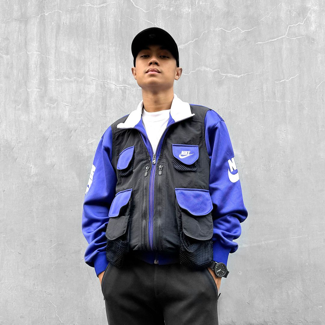 Nike × Streetwear Reworked Nike Zip-up Tactical Tracktop Purple/Black ...