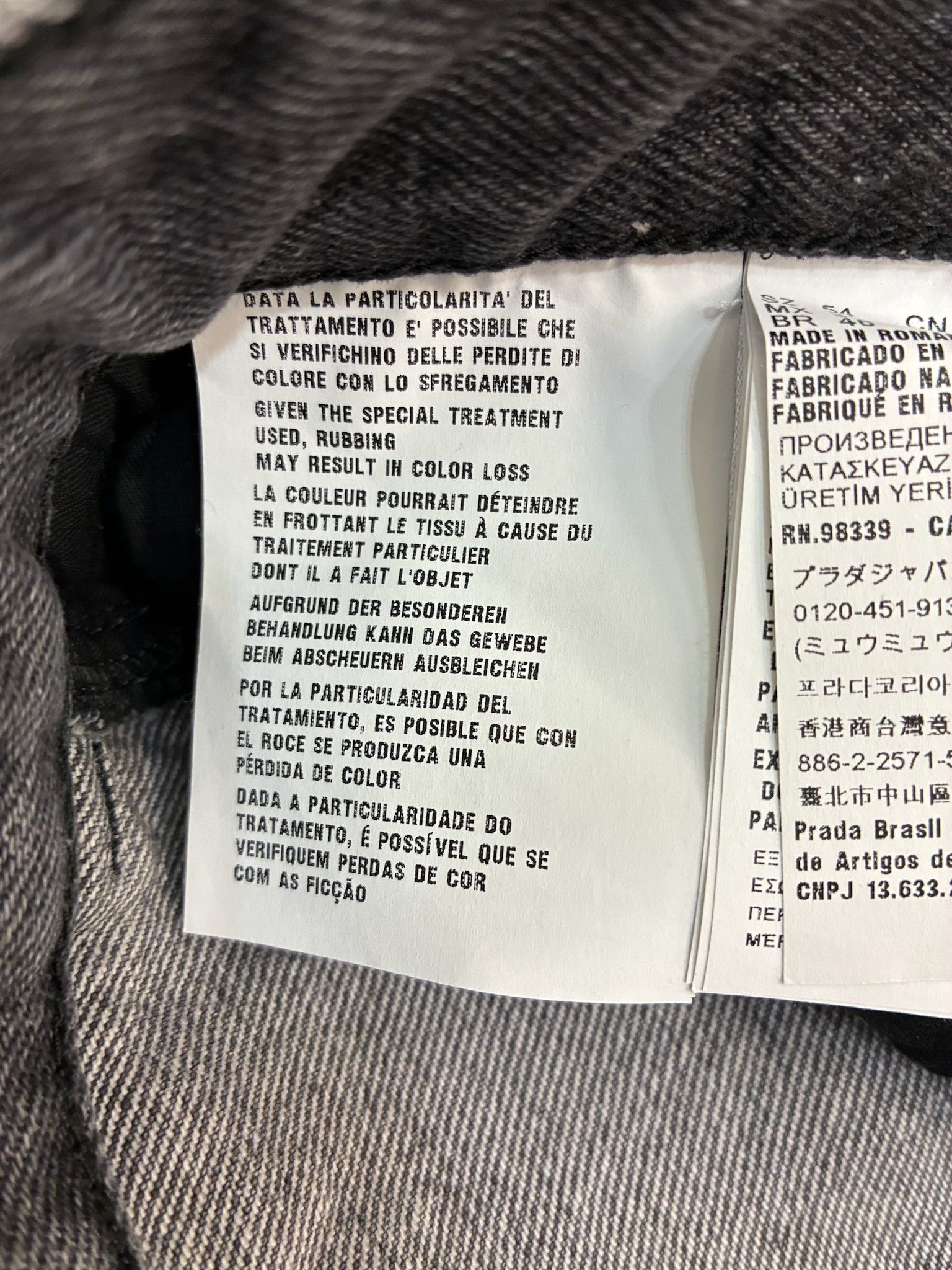 Prada Prada Washed Grey Denim Wide Jeans Size US 38 / EU 54 - 6 Thumbnail