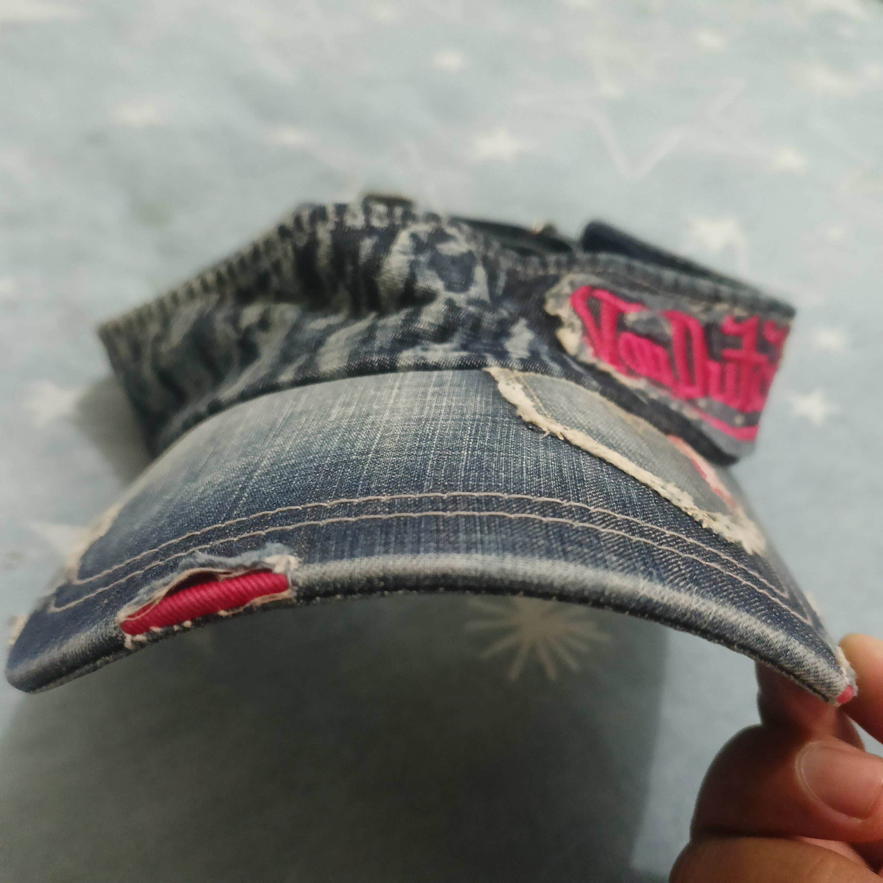 Japanese Brand × Von Dutch Rare Von dutch denim flared visor cap Size ONE SIZE - 4 Thumbnail
