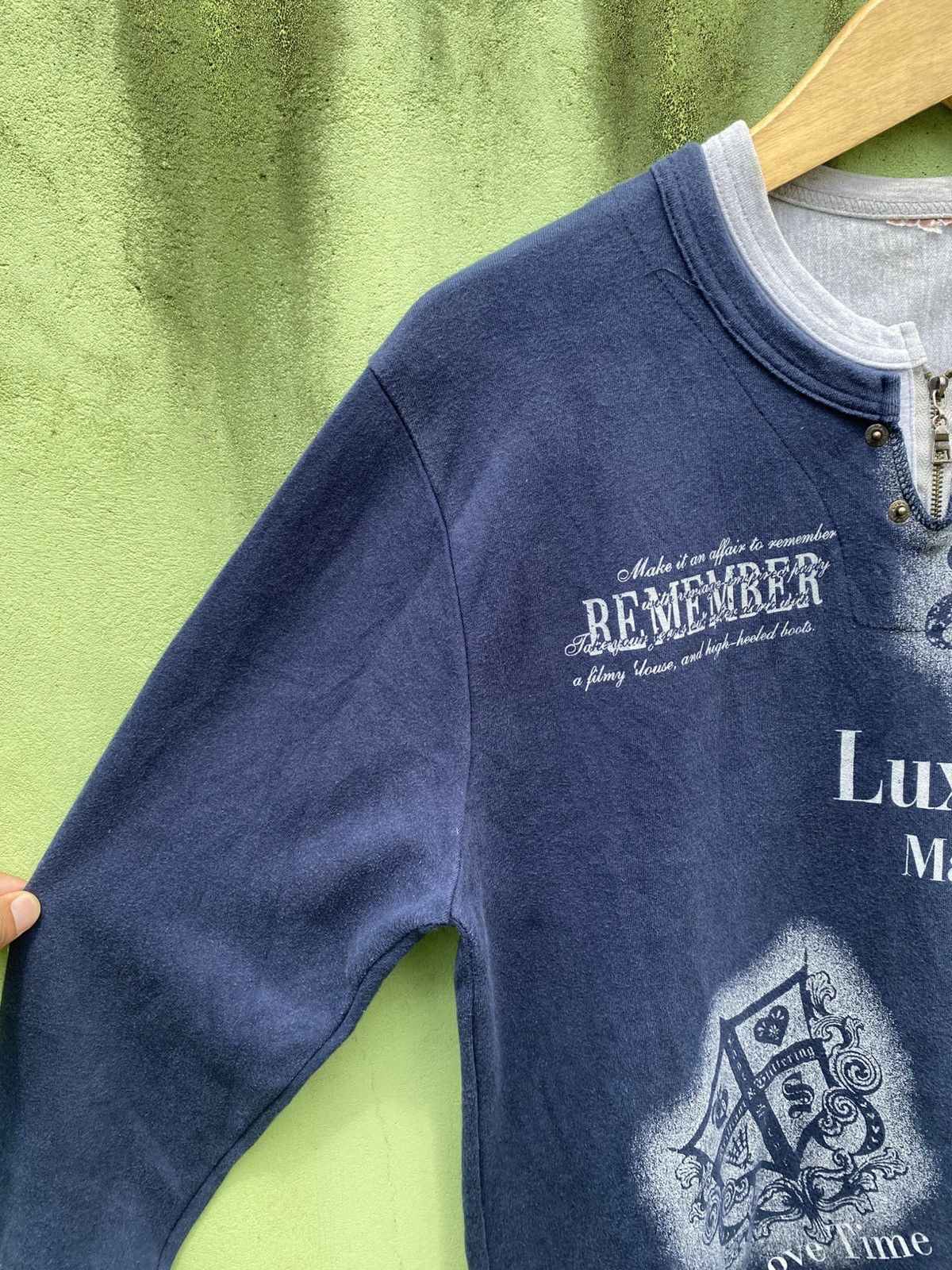 Japanese Brand Japanese Vintage Brillian Luxury Mania Henley Longsleeve Tee Size US L / EU 52-54 / 3 - 3 Thumbnail