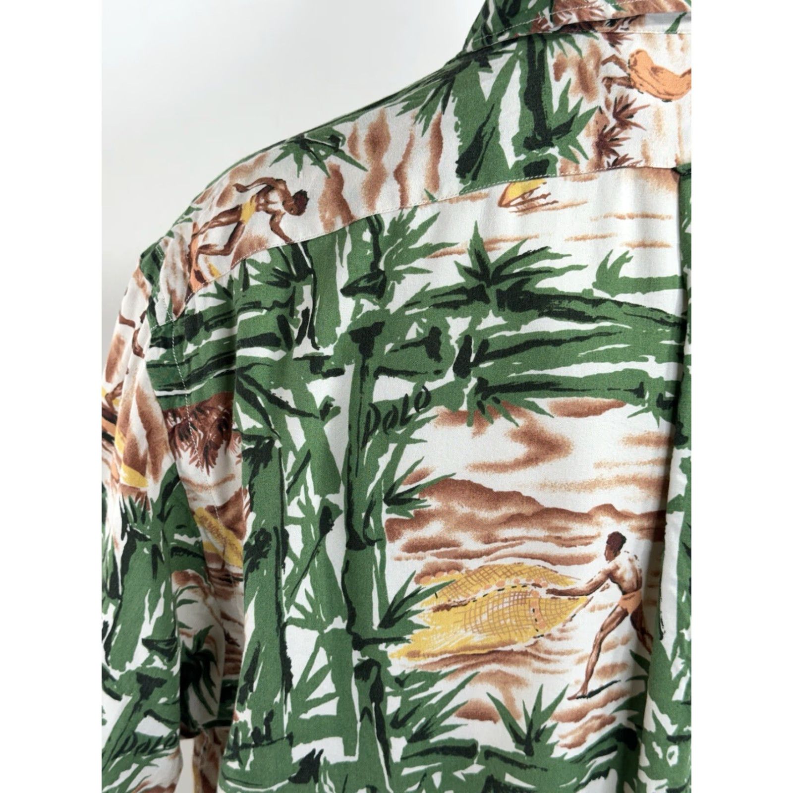 Ralph Lauren POLO SPORT / RALPH LAUREN Surfer Hula Girl Hawaiian Aloha Loop Collar M Shirt Size US M / EU 48-50 / 2 - 7 Thumbnail