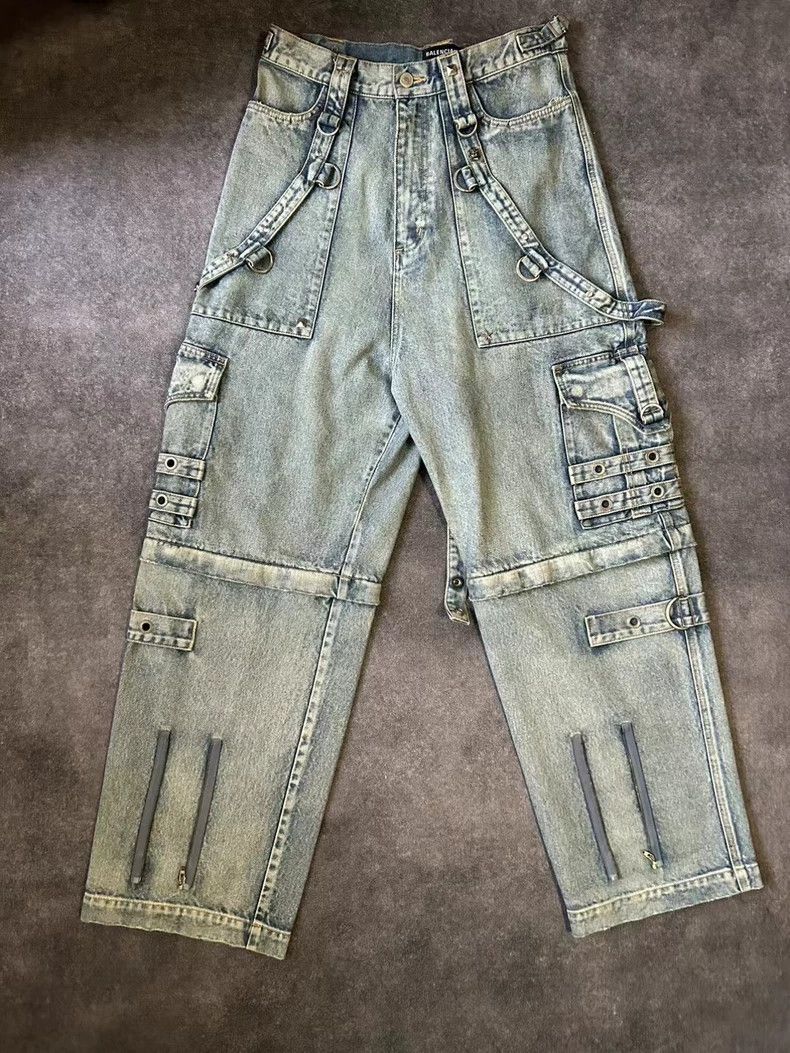 Balenciaga Balenciaga Ba Shen pants strap zipper jeans Size US 30 / EU 46 - 1 Thumbnail