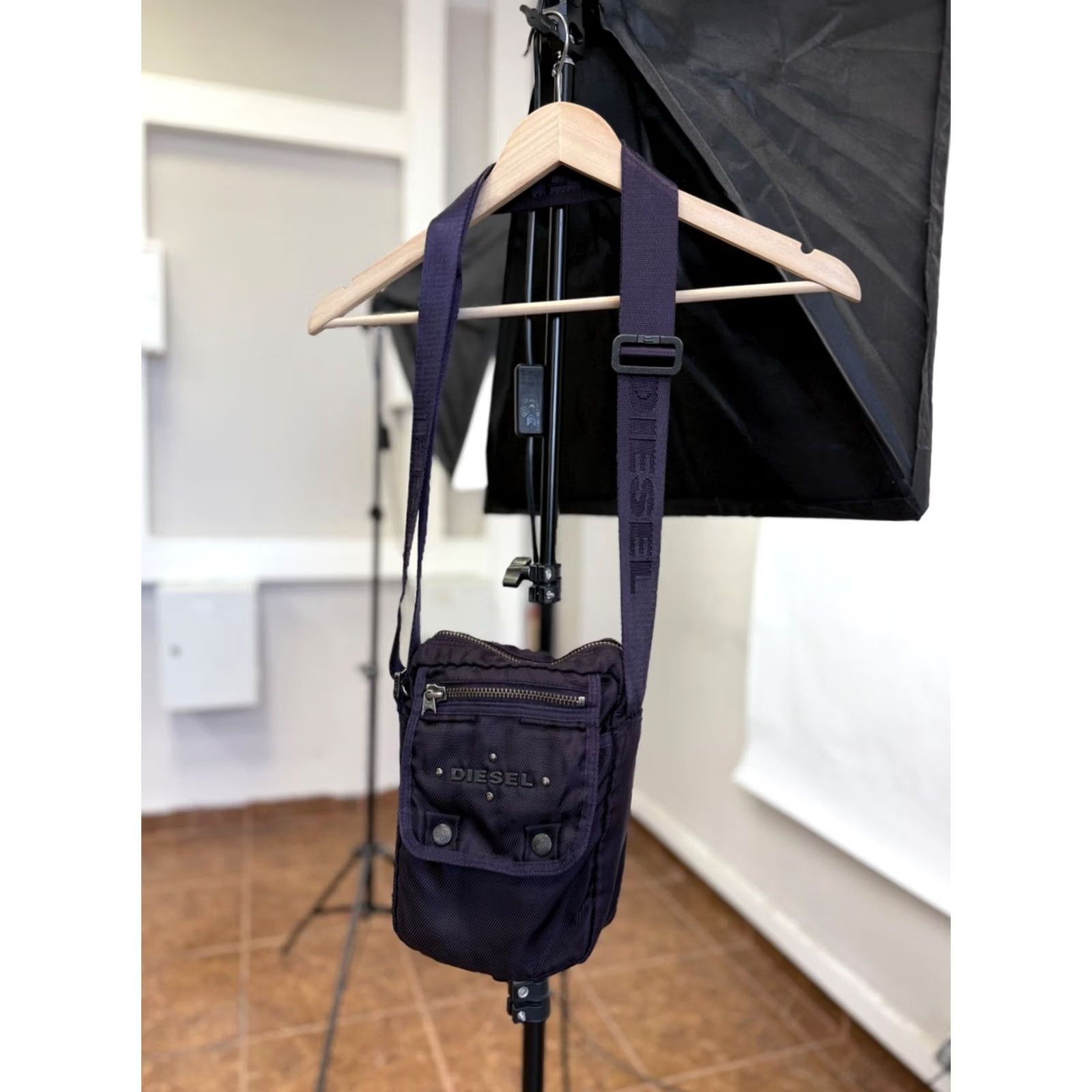 Diesel VINTAGE Diesel Archive Purple Bag Messenger Bag Mens OS Purple Retro 90s Size ONE SIZE - 2 Thumbnail