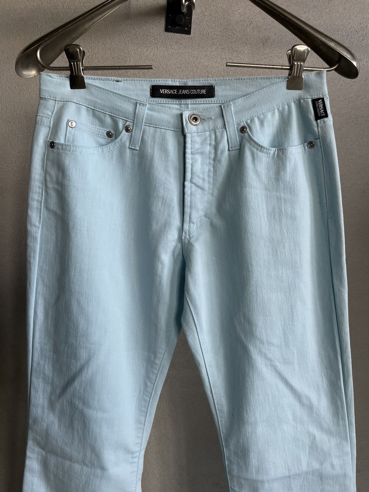 Versace × Versace Jeans Couture × Vintage Versace Jeans Couture Blue Flared Pants Size 28" / US 6 / IT 42 - 3 Thumbnail