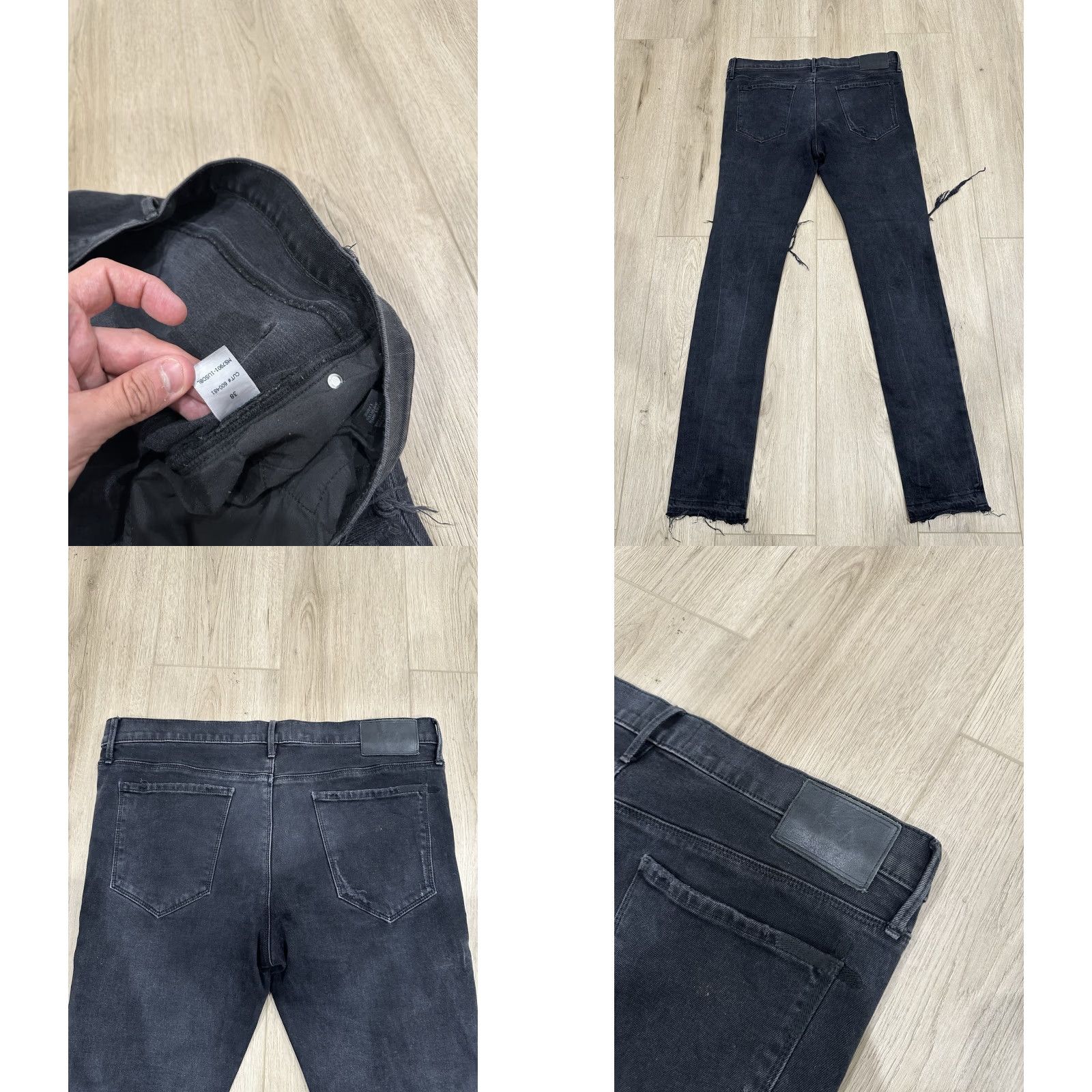 Rta RTA Jeans Slim Black 38x34 Men Jeans Slim Skinny 5-Pocket Denim Cotton Regular Inseam 34 Vintage No Size US 38 / EU 54 - 9 Thumbnail