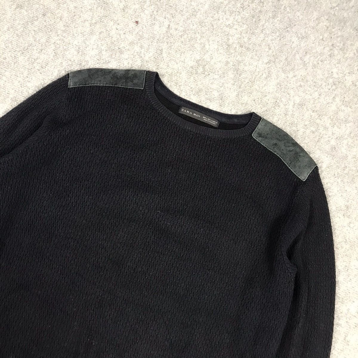 Japanese Brand JAPANESE STYLE ZARA LEATHER SHOULDER SWEATSHIRT Size US L / EU 52-54 / 3 - 2 Thumbnail