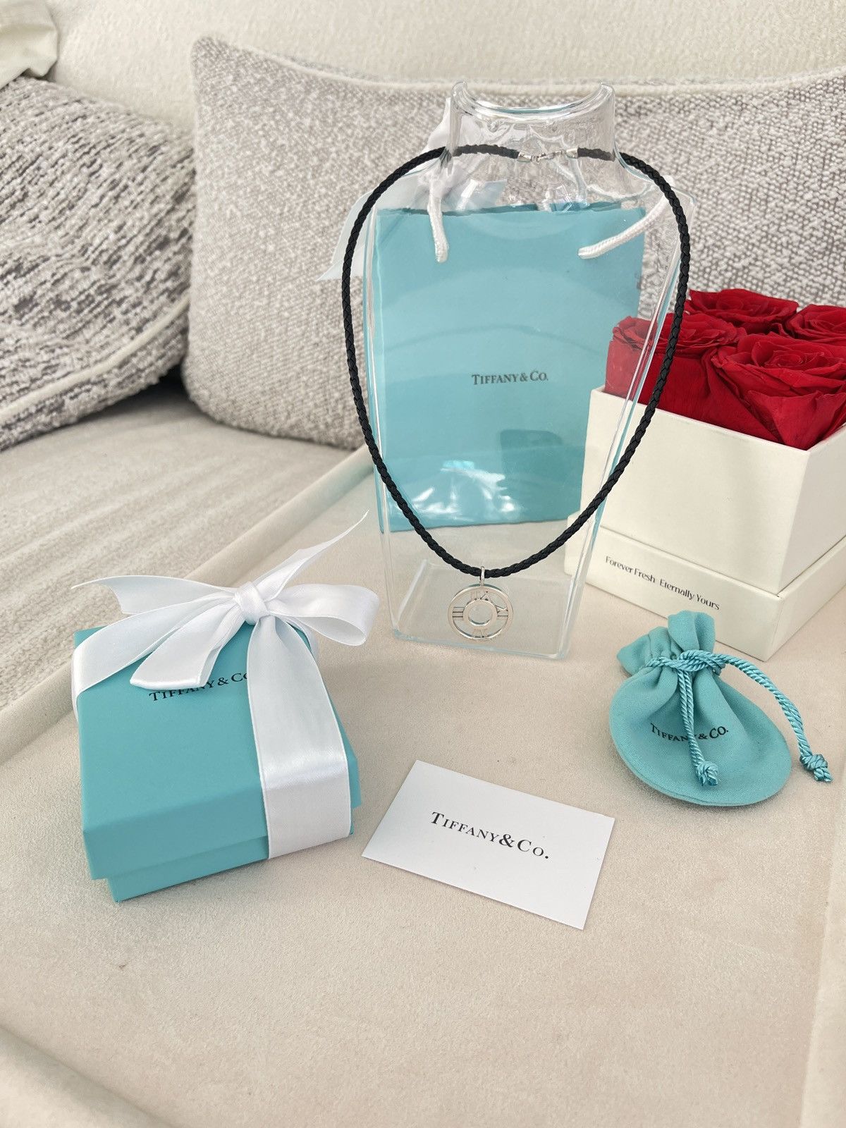 Tiffany & Co. Tiffany & Co. Atlas Charm on Leather Cord sz. 19.5 NEW Size ONE SIZE - 7 Thumbnail