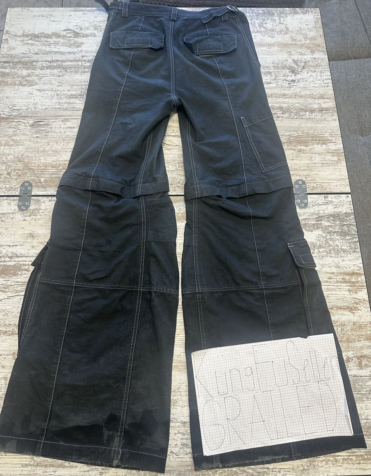 Balenciaga Balenciaga Sample Cargo Flared Pants Size US 30 / EU 46 - 2 Thumbnail