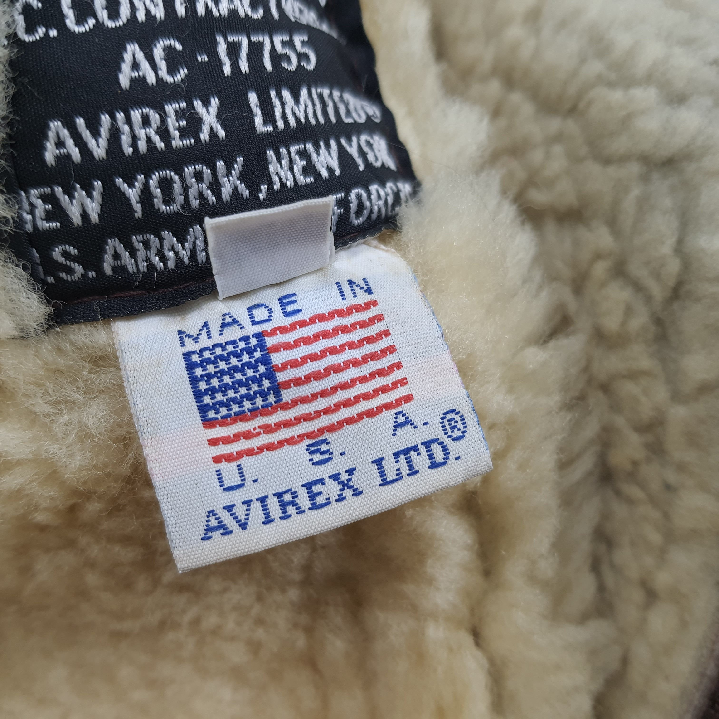 Avirex 90s Avirex Jacket Sheepskin Shearling Flight Leather C303N10 Size US M / EU 48-50 / 2 - 7 Thumbnail