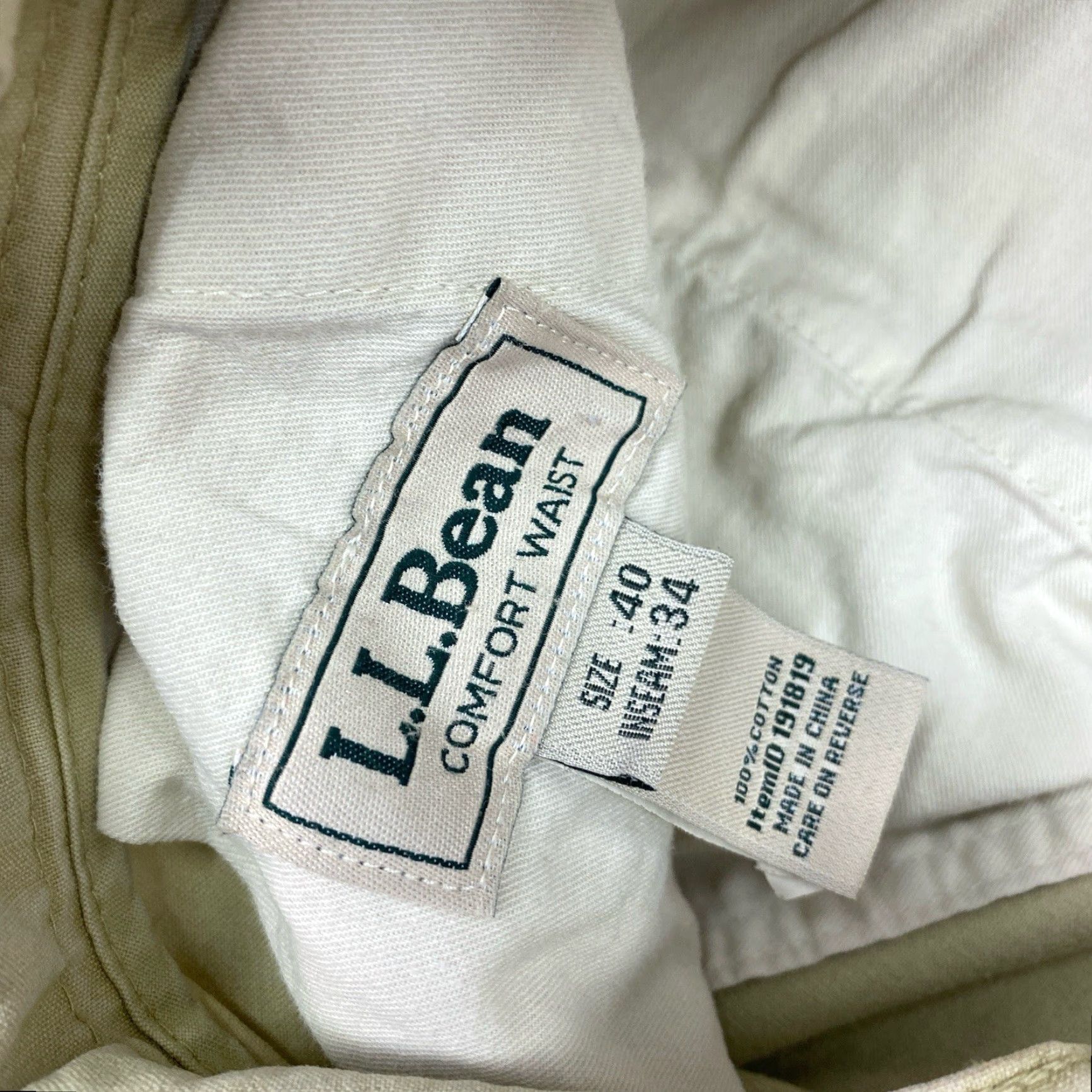 Vintage VINTAGE LL Bean Cargo Pants Mens 40x34 Beige Canvas Straight Regular Pants 90s Nature Retro Grunge Hipster Mens Size US 40 / EU 56 - 2 Thumbnail