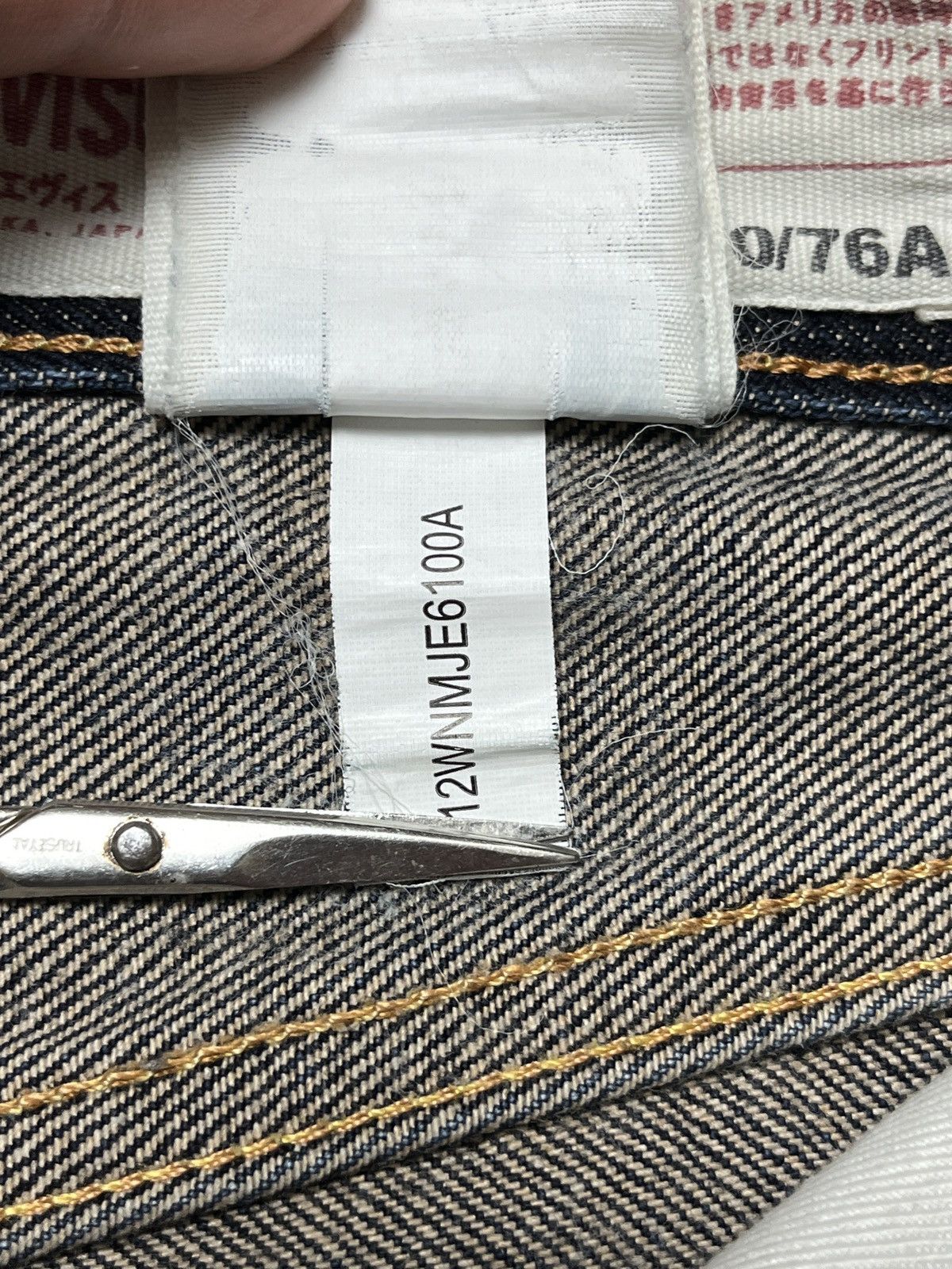 Evisu Evisu Painted Khaki Seagull Selvedge Denim Jeans Size US 30 / EU 46 - 12 Thumbnail