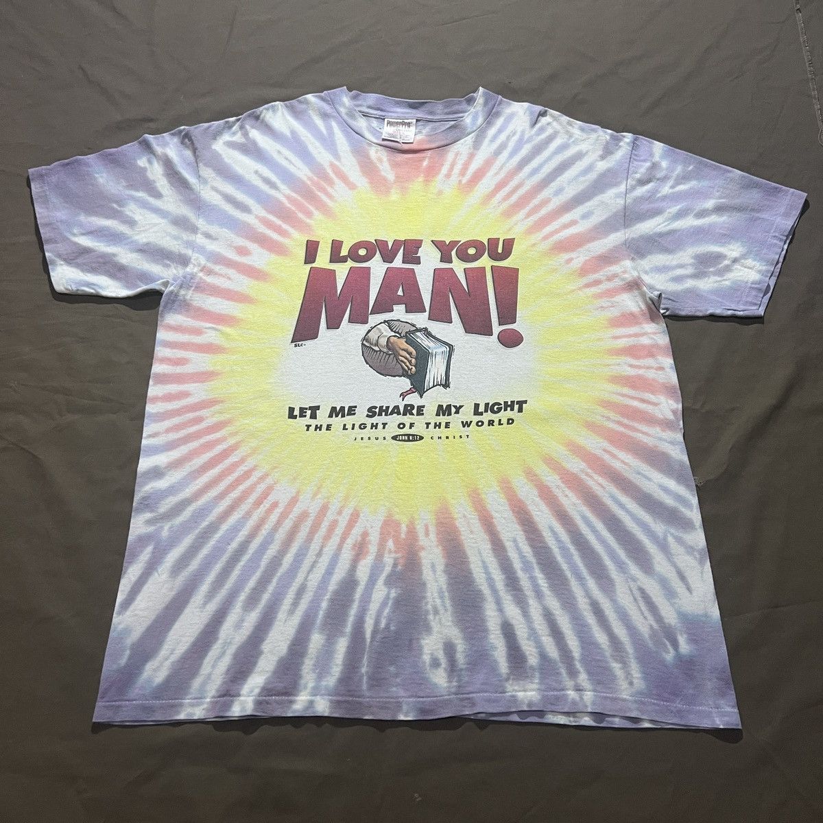 Vintage Vintage 90s Bible Holy God Jesus Promo Tee Faded XL Size US XL / EU 56 / 4 - 2 Thumbnail