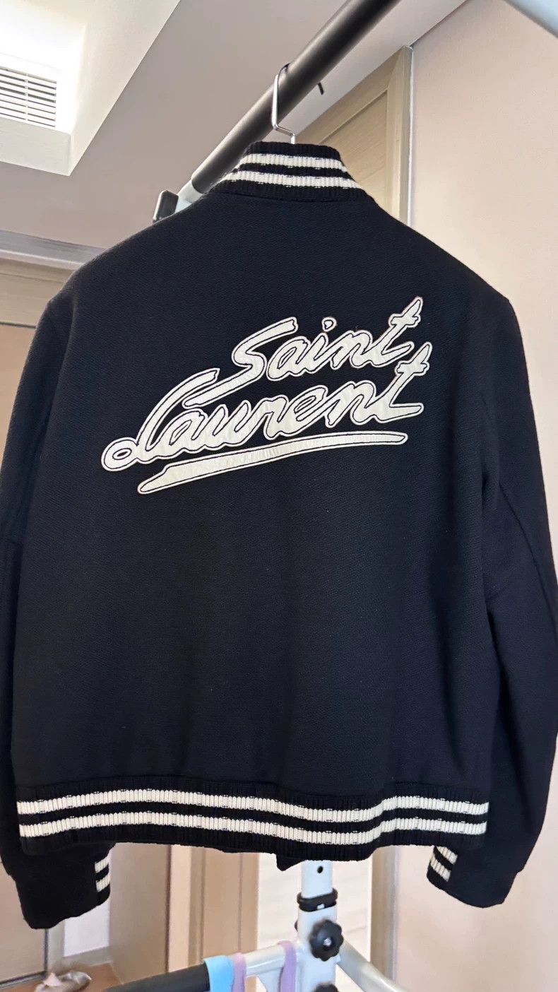 Yves Saint Laurent Saint Laurent Wool Baseball Jacket for Men Size US M / EU 48-50 / 2 - 1 Thumbnail