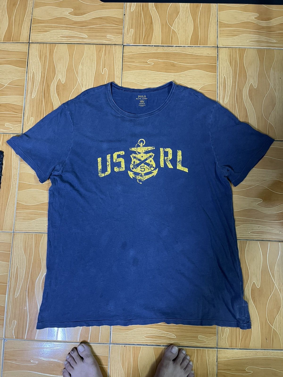 Polo Ralph Lauren Vintage Polo Ralph Lauren Marine US RL Tee Size US L / EU 52-54 / 3 - 1 Thumbnail