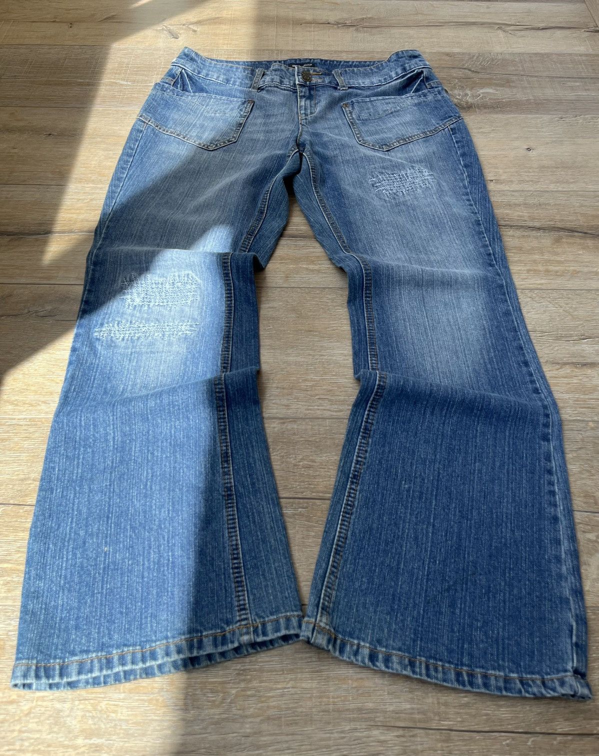 Hysteric Glamour CRAZY IF SIX WAS NINE STYLE FLARED Y2K JEANS Size US 32 / EU 48 - 6 Thumbnail