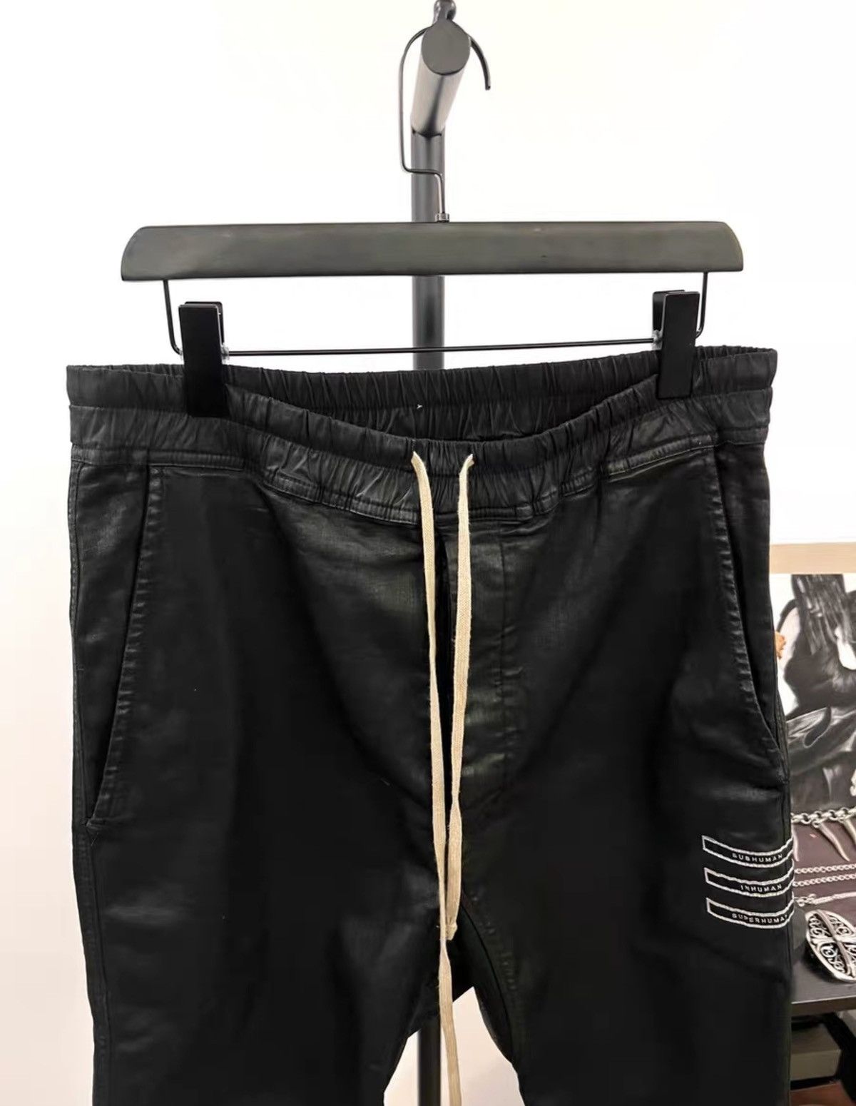 Rick Owens Rick Owens DRKSHDW Waxed Canvas Cropped Pants Size US 32 / EU 48 - 4 Thumbnail