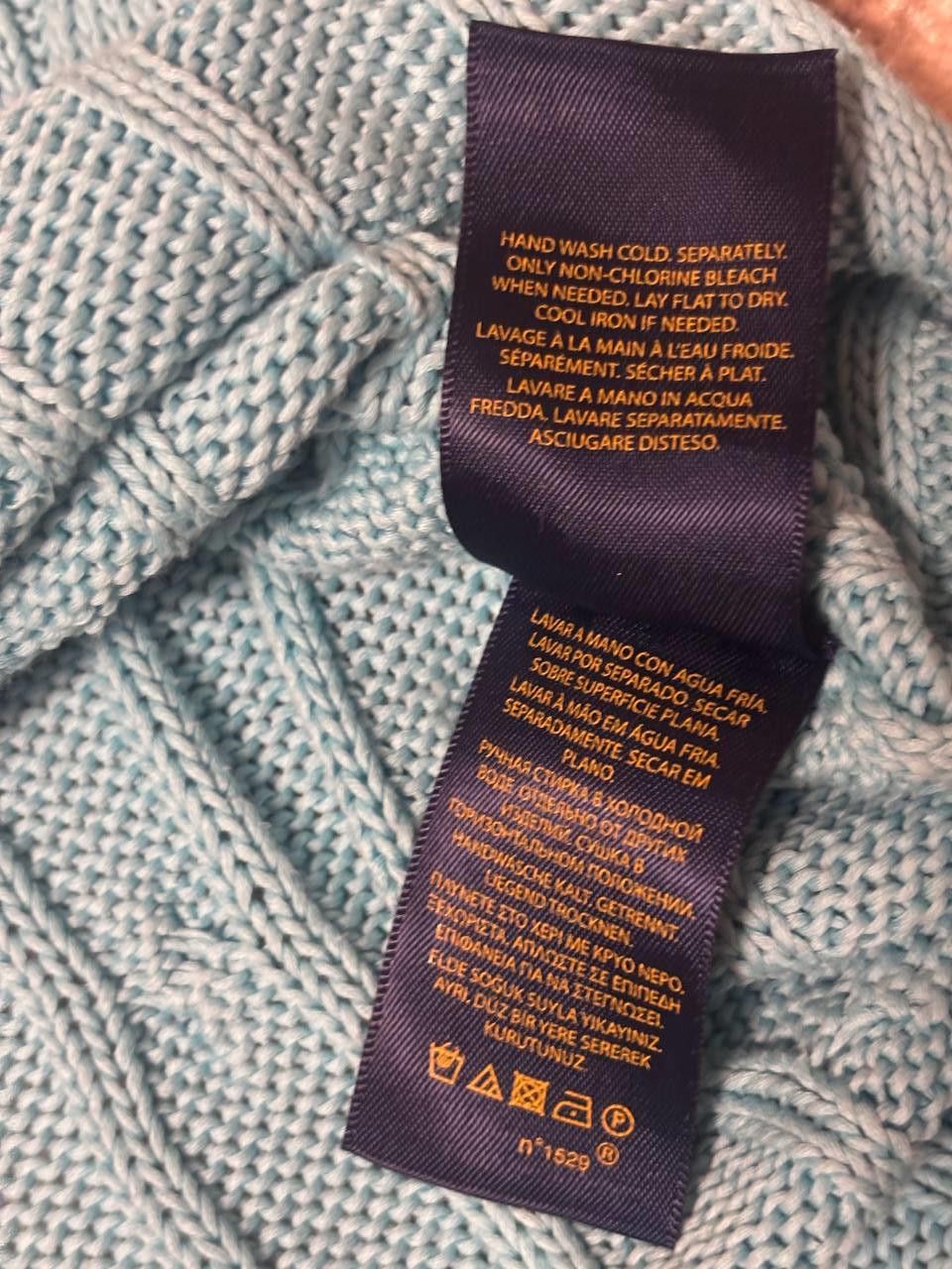 Polo Ralph Lauren Polo Ralph Lauren Women's sweater turquoise, chunky knit Size XS / US 0-2 / IT 36-38 - 9 Thumbnail