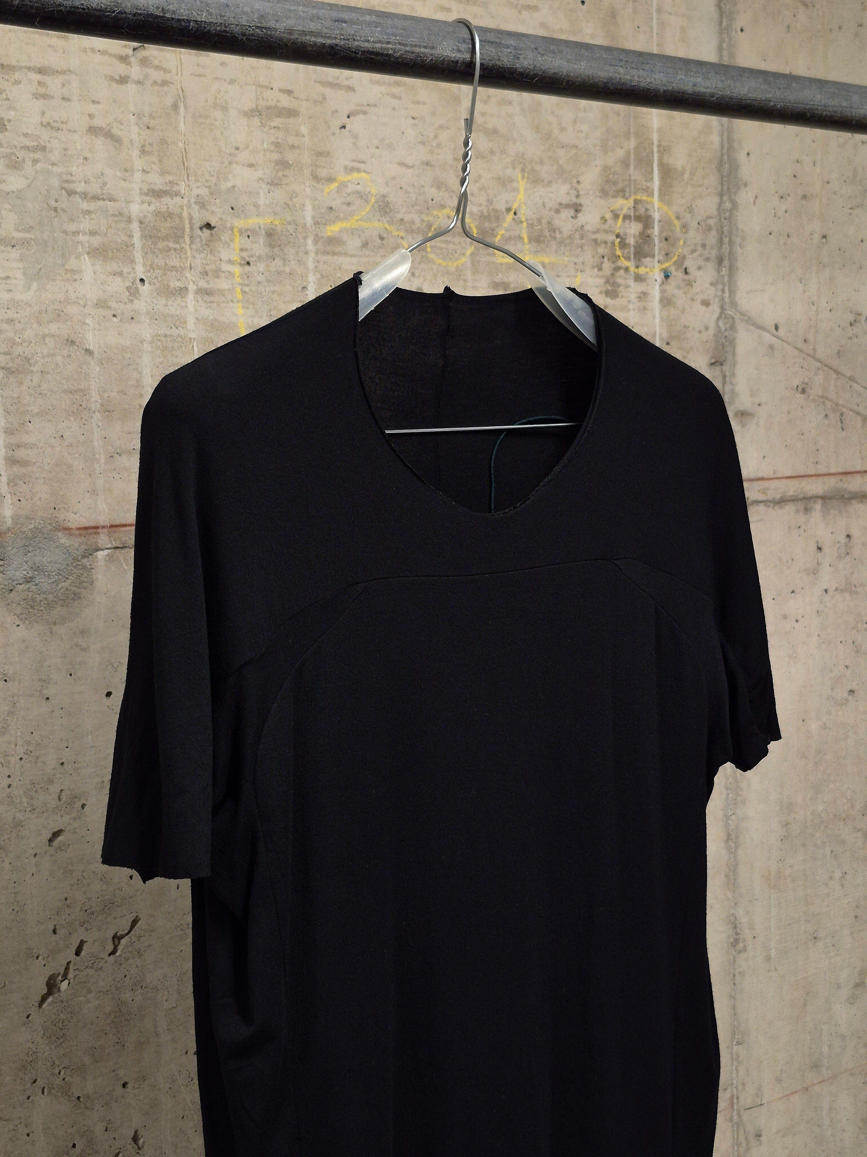 Devoa DEVOA Black Double Layered Cotton T-Shirt Size US XS / EU 42 / 0 - 2 Thumbnail