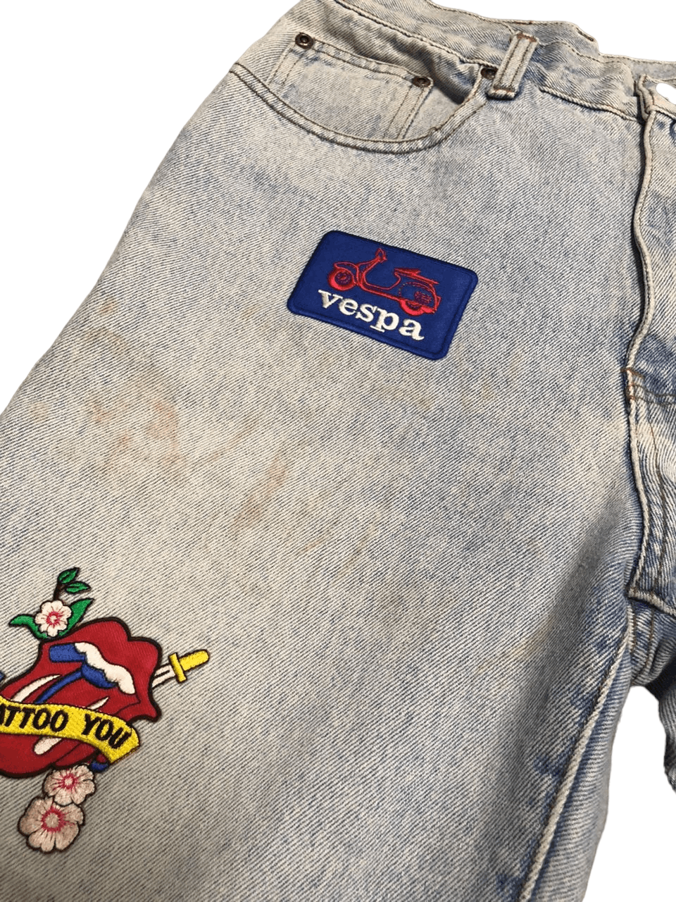 Japanese Brand Leyton House Denim Pants With Patch Nice Design Size US 29 - 13 Thumbnail