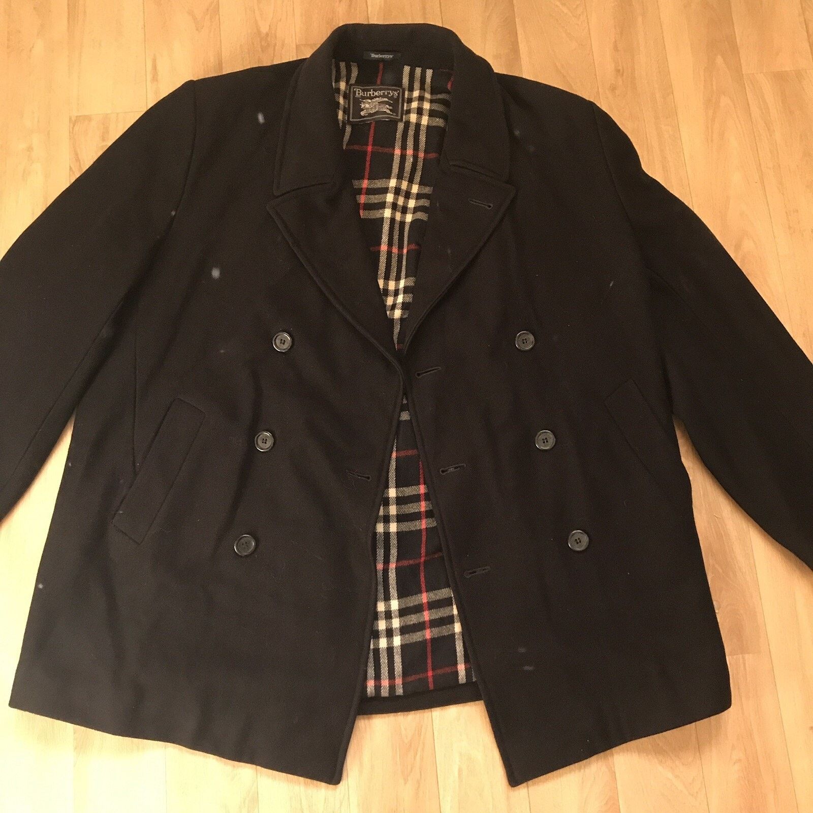 Burberry vintage BURBERRY winter Jacket coat Double Breasted wool Size US XL / EU 56 / 4 - 2 Thumbnail