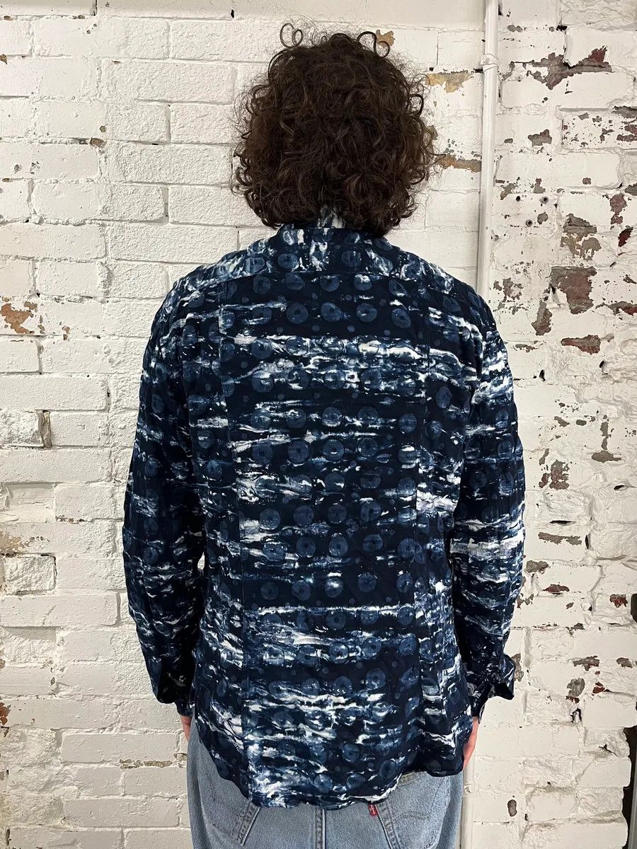 Armani 2000s Armani Blue Wave Modern Shirt Size US L / EU 52-54 / 3 - 3 Thumbnail