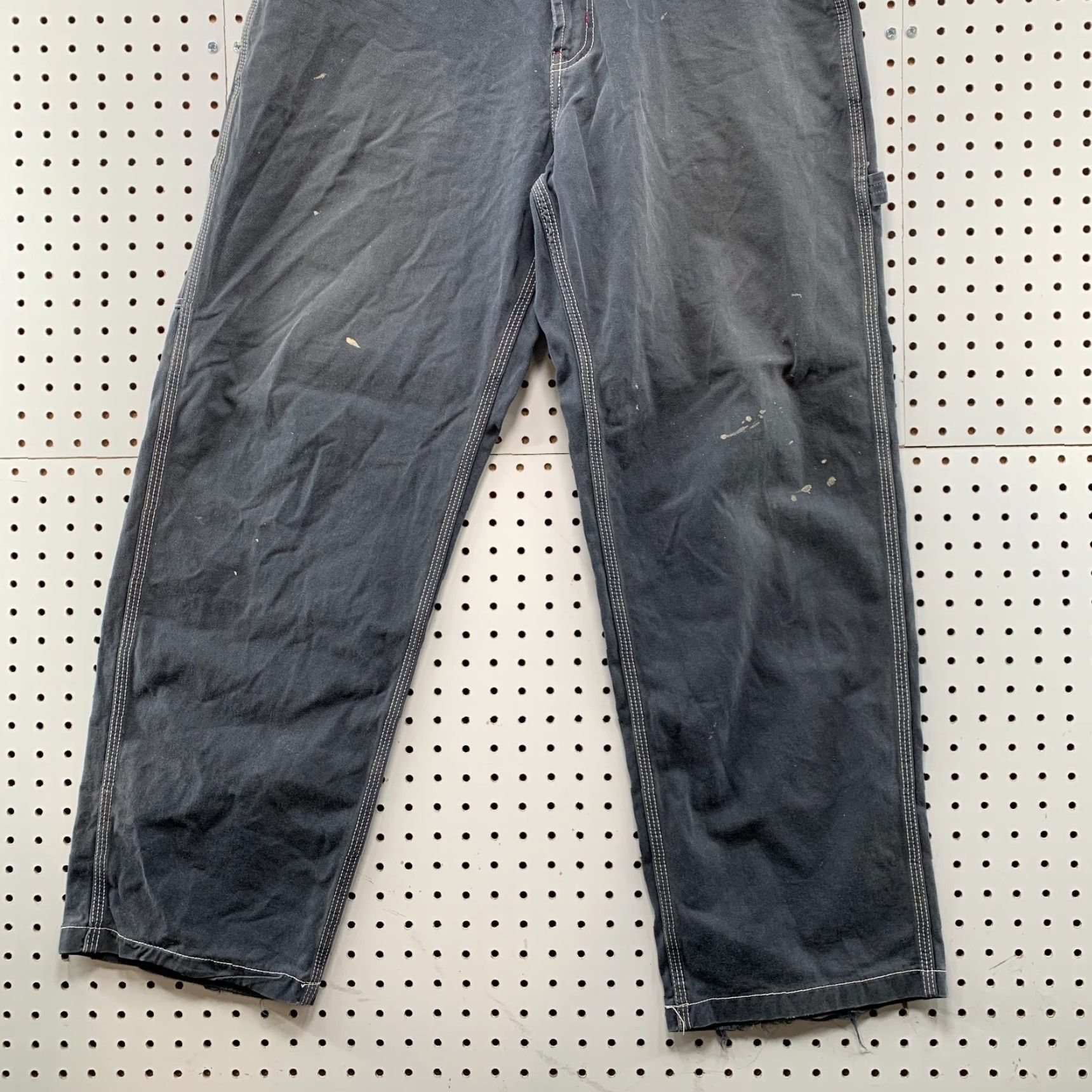American Eagle Outfitters VINTAGE American Eagle Dungaree Carpenter Pants Mens 36x32 Fits 35x30 Baggy Denim Green 90s Mens Size US 36 / EU 52 - 3 Thumbnail