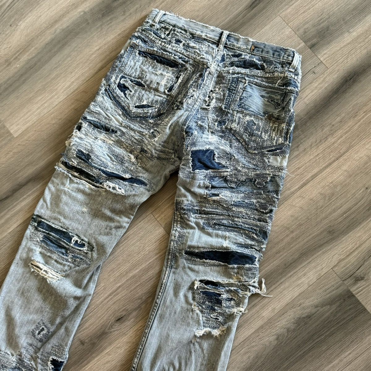 Japanese Brand × Vintage Custom reworked denim patched jeans Size US 30 / EU 46 - 6 Thumbnail