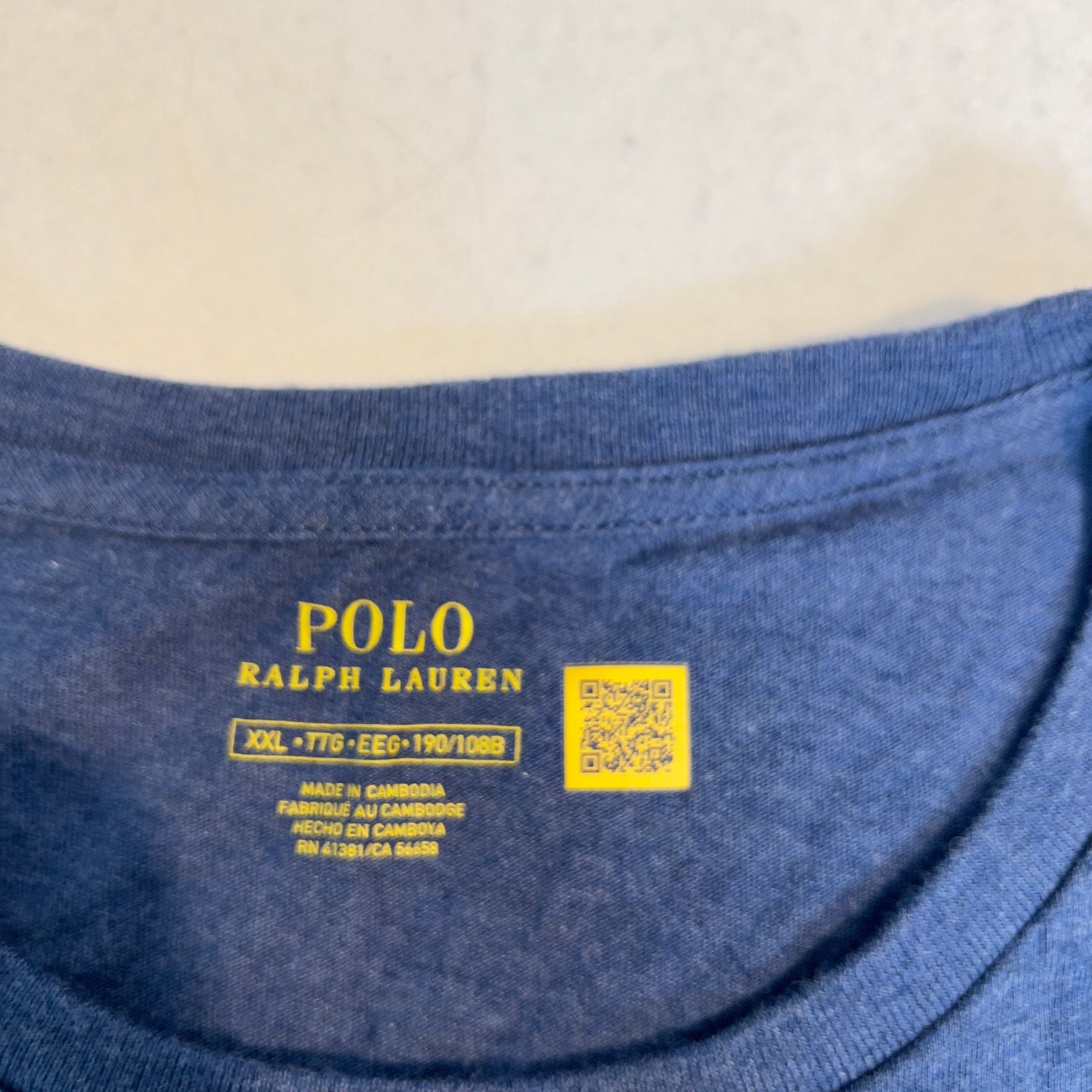 Polo Ralph Lauren Polo by Ralph Lauren Long Sleeve T-Shirt XXL Heathered Blue Size US XL / EU 56 / 4 - 2 Thumbnail