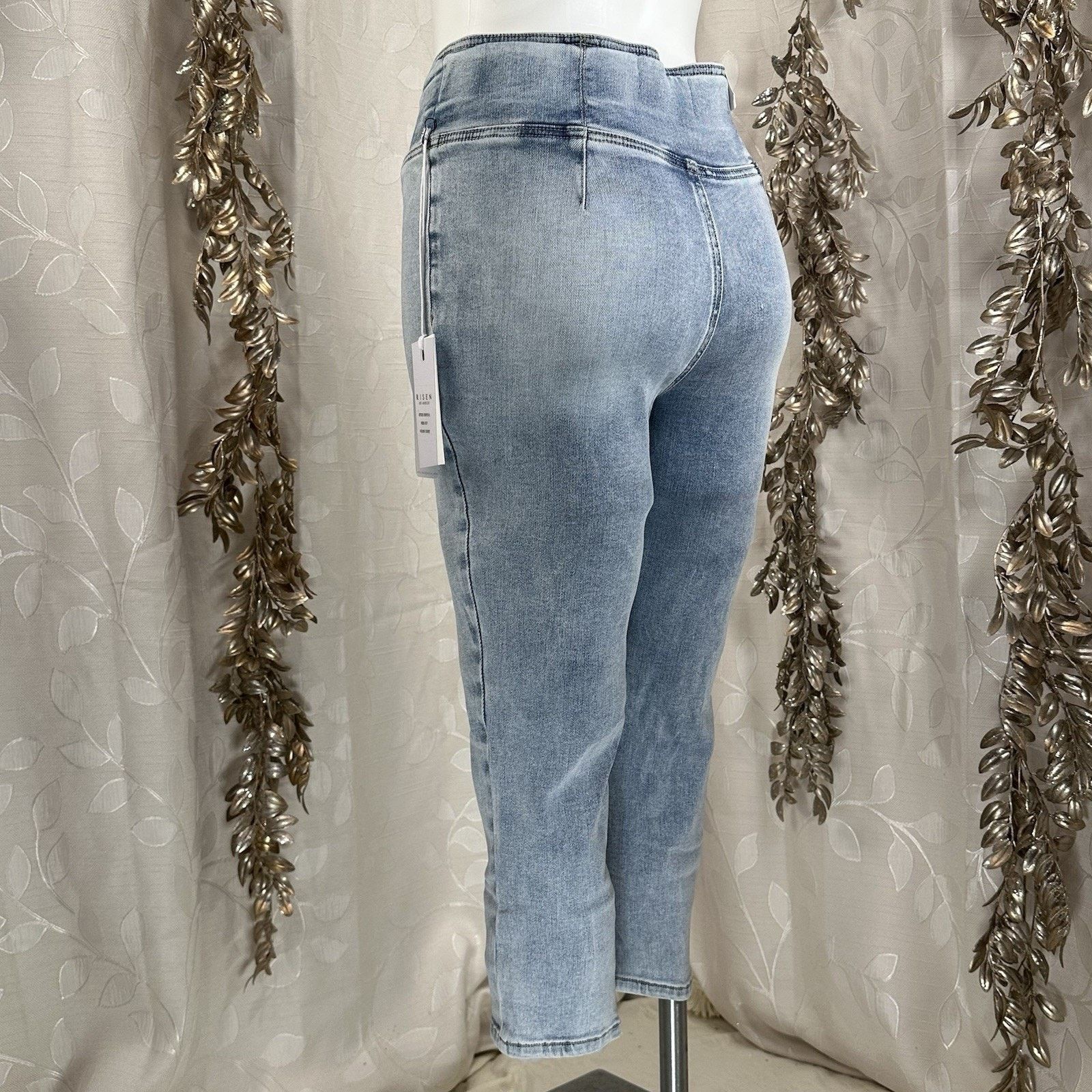 Other Risen Jeans Women’s 5/27 Crossover Waist Crop Denim Capri Size 27" / US 4 / IT 40 - 4 Thumbnail