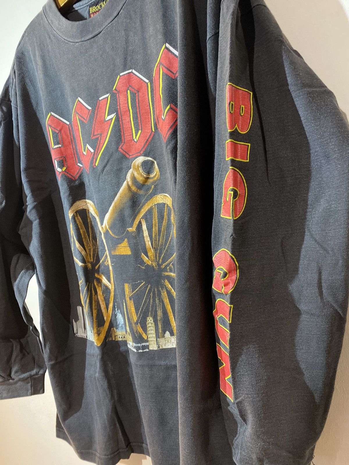 Band Tees × Vintage Vintage early 90s ACDC Big Gun Longsleeves rare Size US XL / EU 56 / 4 - 2 Thumbnail