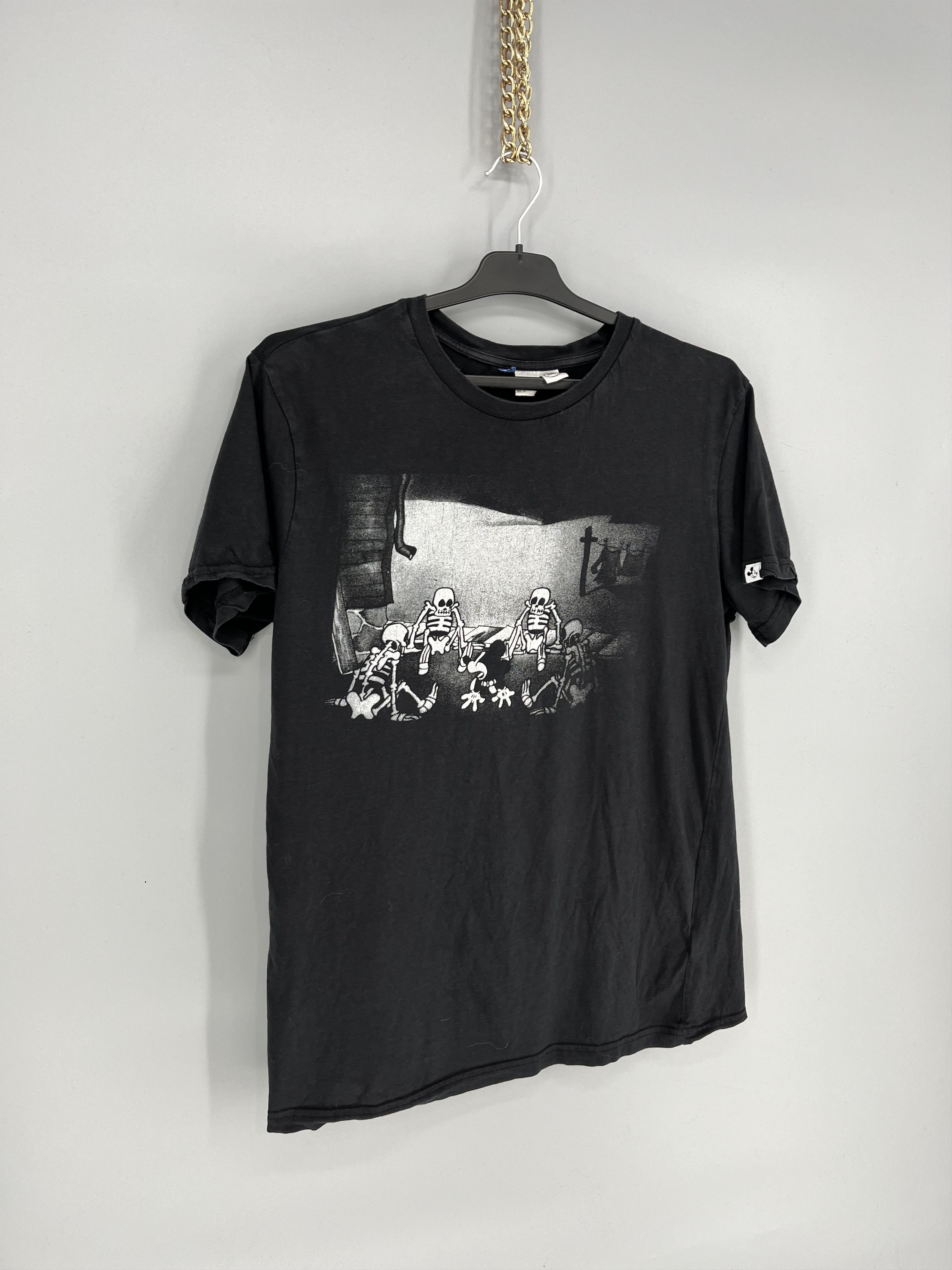Disney Vintage Disney Y2K Skulls T-shirt Tee Black Vintage Rock Size US M / EU 48-50 / 2 - 2 Thumbnail