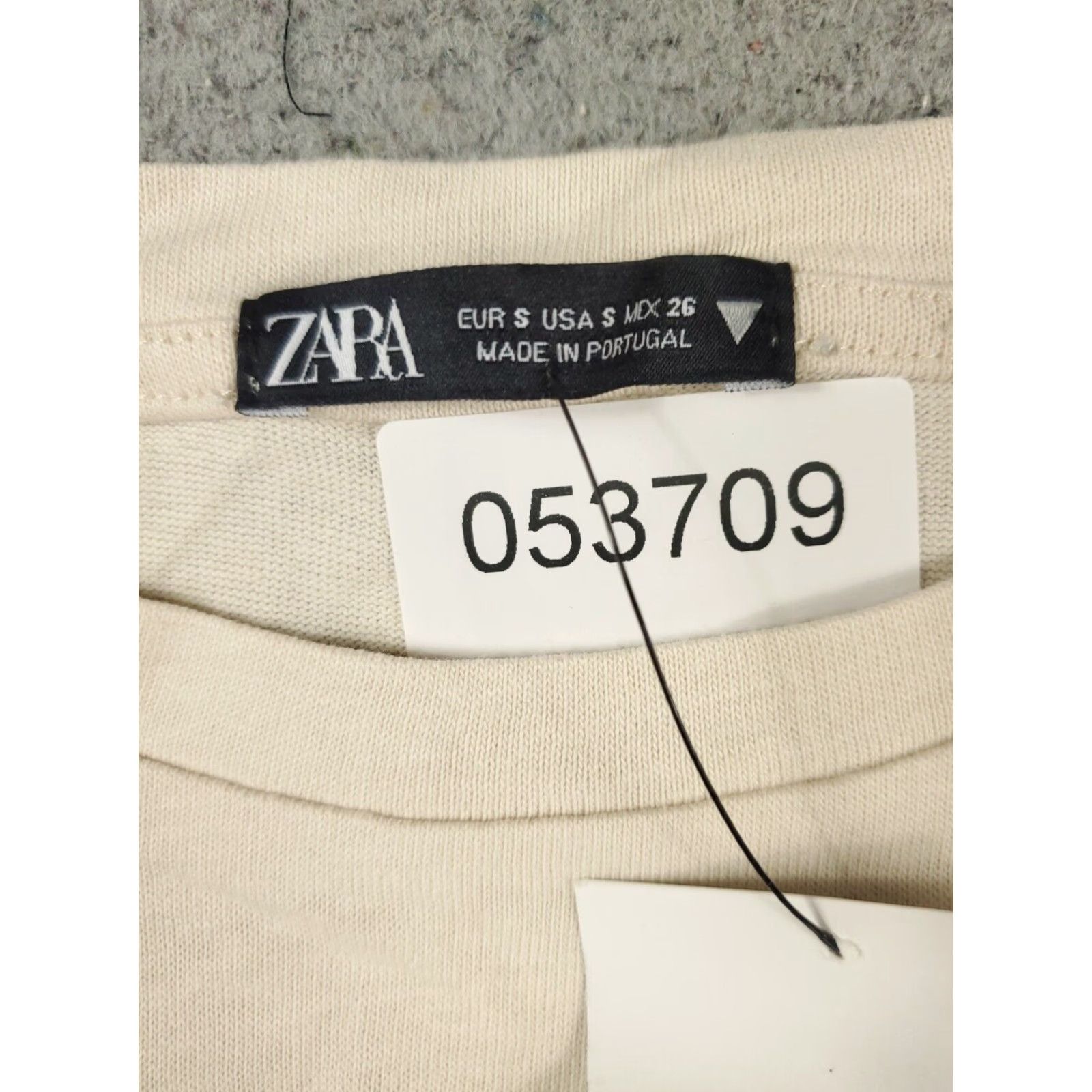 Zara Zara Womens Midi Dress Small Beige Short Sleeve Layered Ruffled Cotton Crew Neck Size 28" / US 6 / IT 42 - 6 Thumbnail