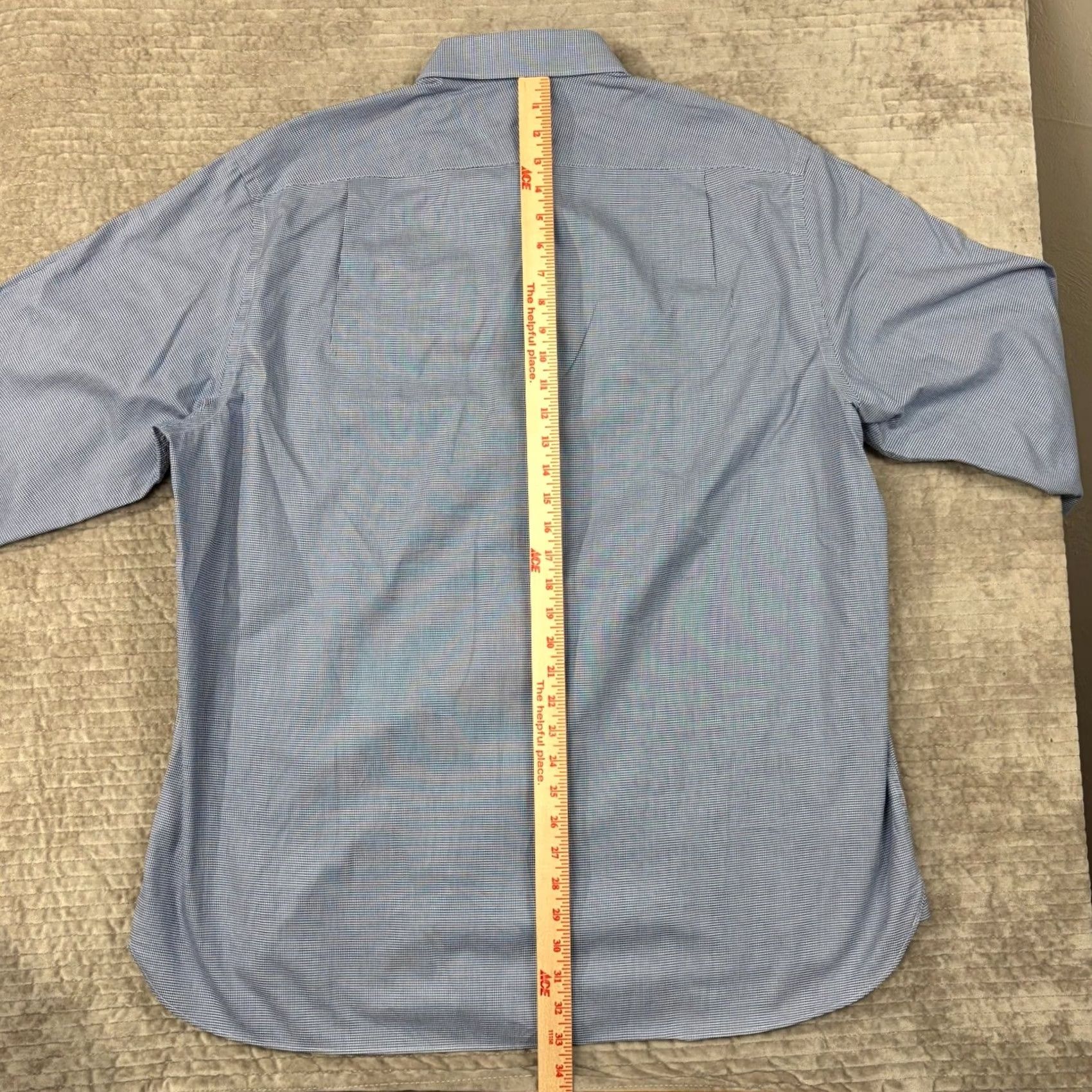 Charles Tyrwhitt Charles Tyrwhitt Dress Shirt Mens 17.5 36 Classic Fit Blue Micro Houndstooth Shirt Men XS S M L XL Size 48R - 5 Thumbnail