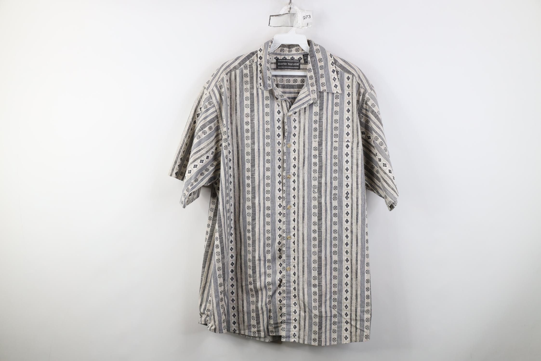 Vintage Vintage 90s Streetwear Striped Baggy Collared Button Shirt Size US XL / EU 56 / 4 - 1 Thumbnail