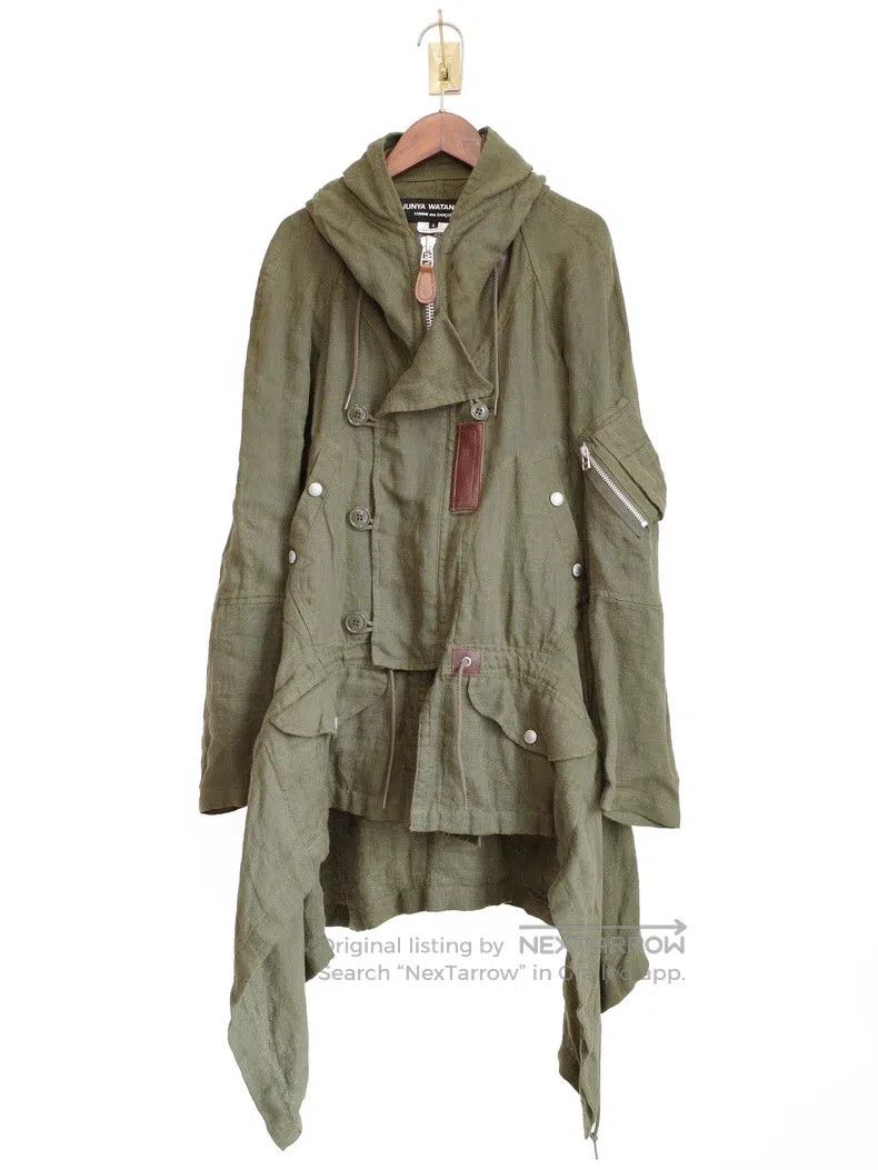 Junya Watanabe Junya Watanabe Linen Military Hooded Women's Jacket Size S / US 4 / IT 40 - 6 Thumbnail