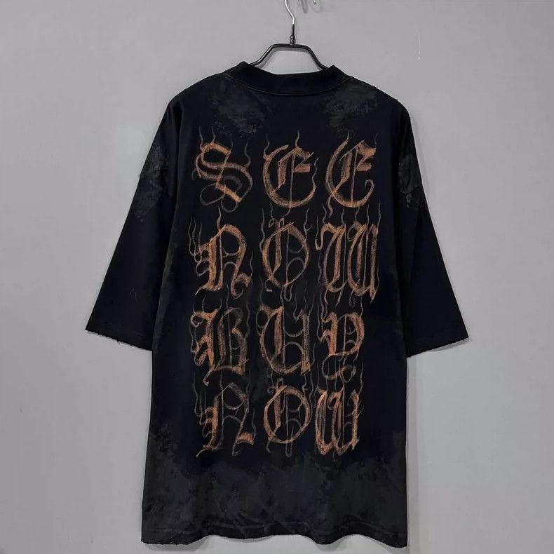 Balenciaga Balenciaga Clay dye old Sanskrit short sleeve Size US L / EU 52-54 / 3 - 2 Thumbnail