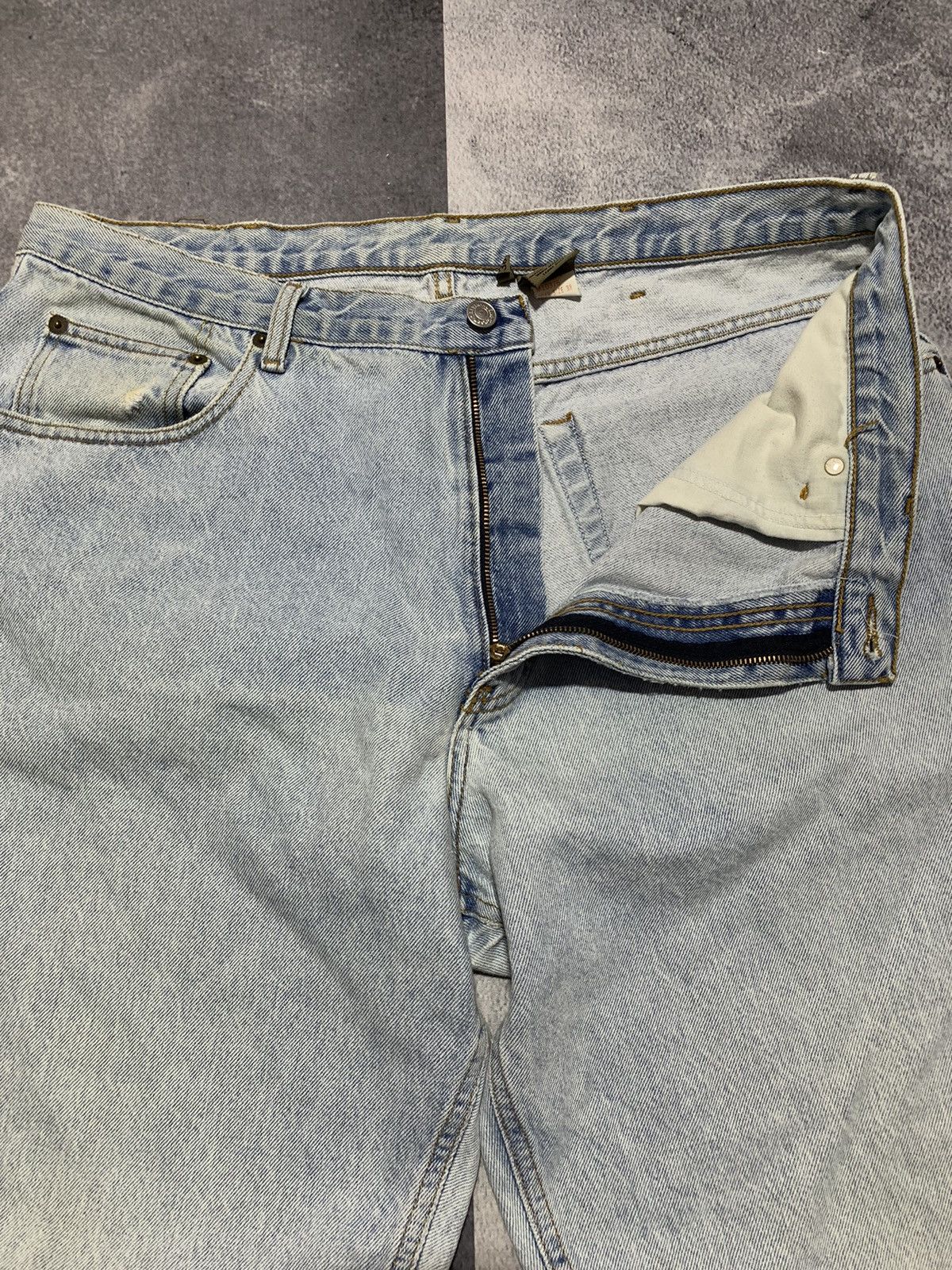 Calvin Klein × Vintage Vintage 90s Made in USA Calvin Klein wide blue jeans size 38 Size US 38 / EU 54 - 8 Thumbnail