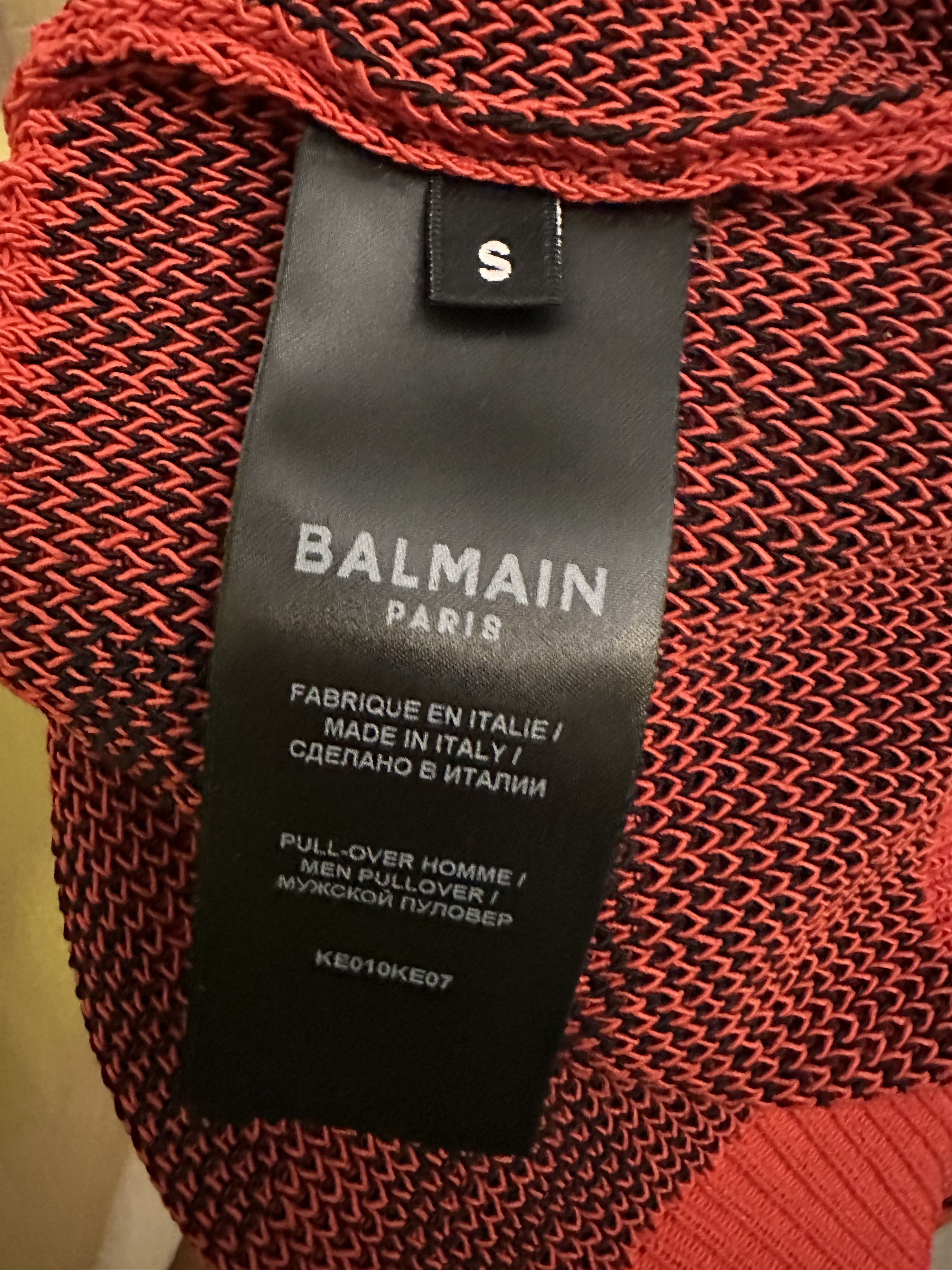 Balmain Balmain Allover Logo Motif Knitted Jumper Sweater Size US S / EU 44-46 / 1 - 2 Thumbnail