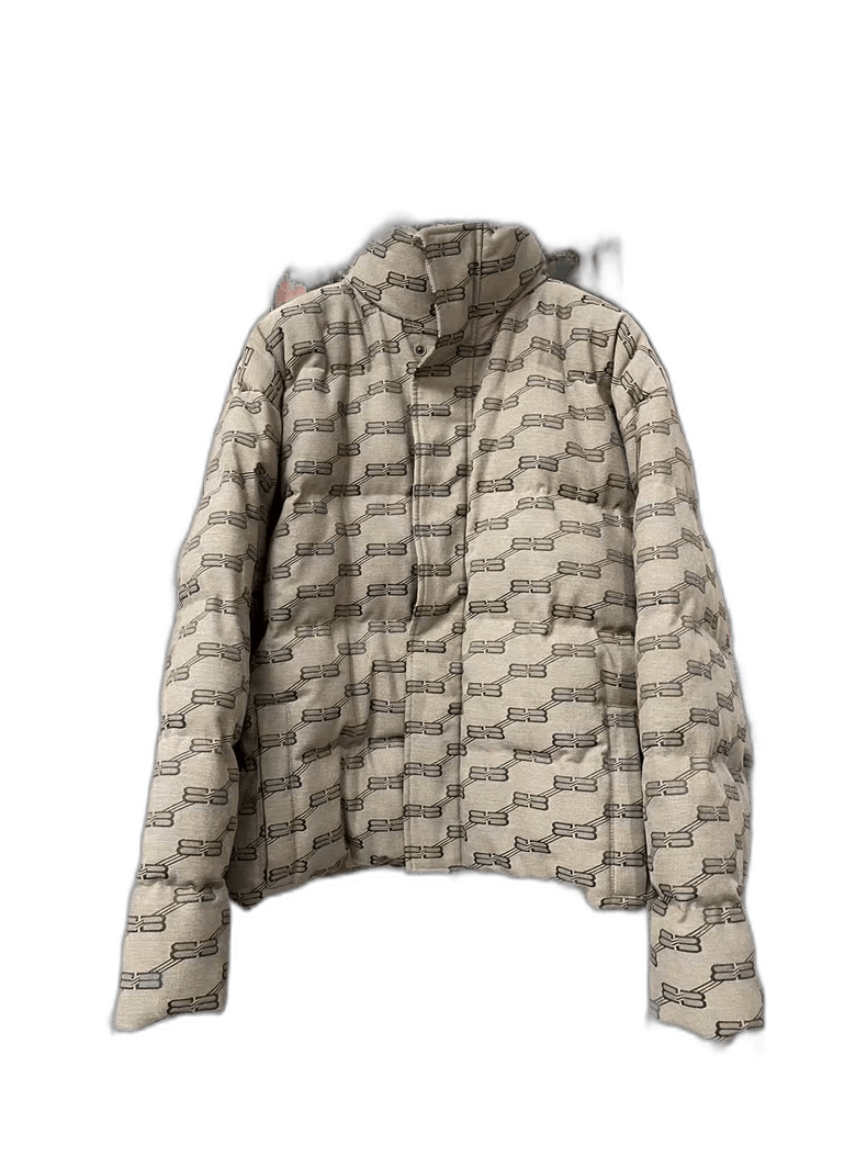 Balenciaga Balenciaga Brown Printed Puffer Jacket-yf Size US L / EU 52-54 / 3 - 1 Thumbnail