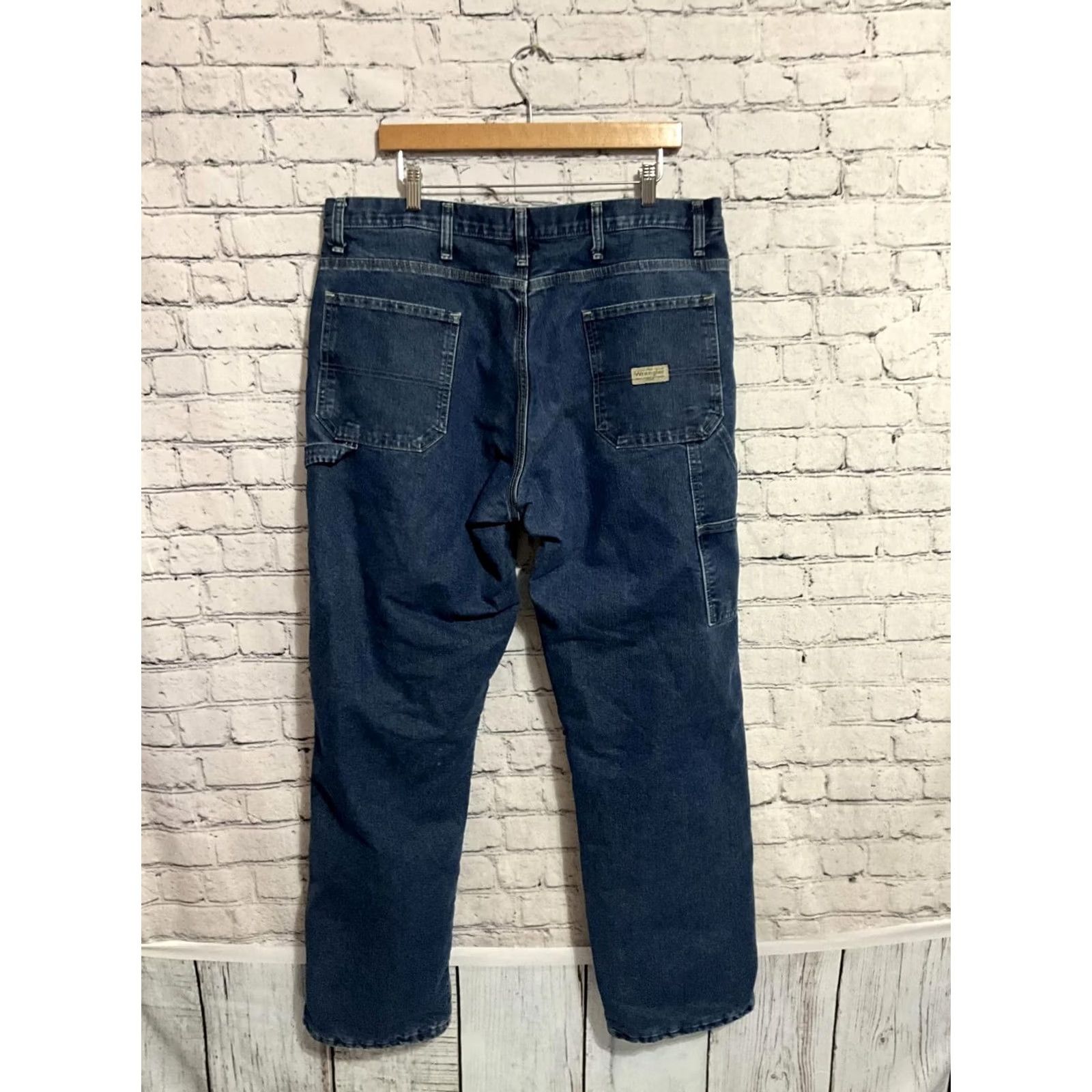 Wrangler Wrangler Jeans Denim Men 36x34 Button Waist 36 Inseam 34 Cotton Blend Regular Dark Blue Casual Vintage: No Size US 36 / EU 52 - 6 Thumbnail