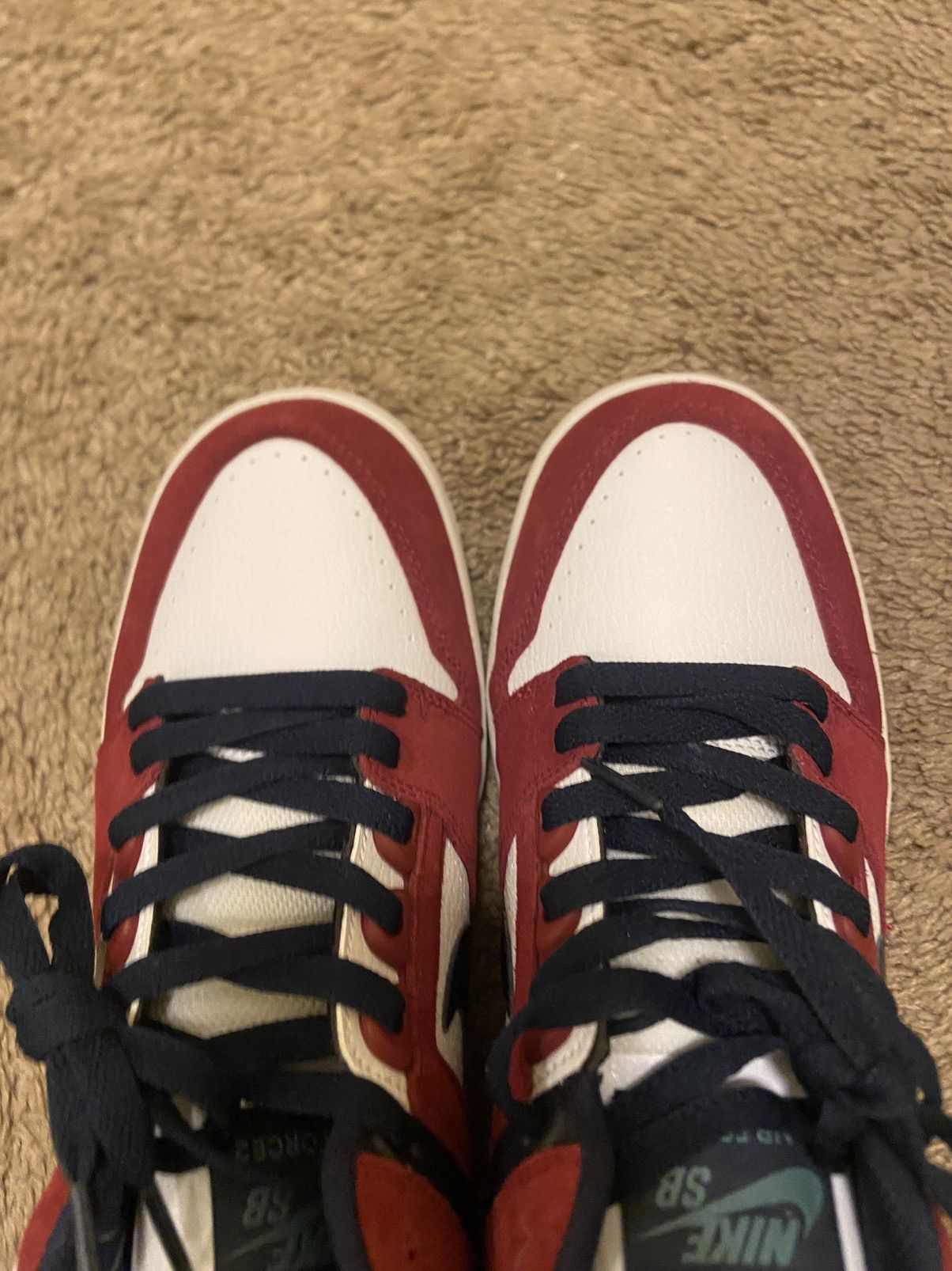 Nike Nike SB Air Force 2 Low Team Red Obsidian Shoes size 9.5 Size US 9.5 / EU 42-43 - 6 Thumbnail